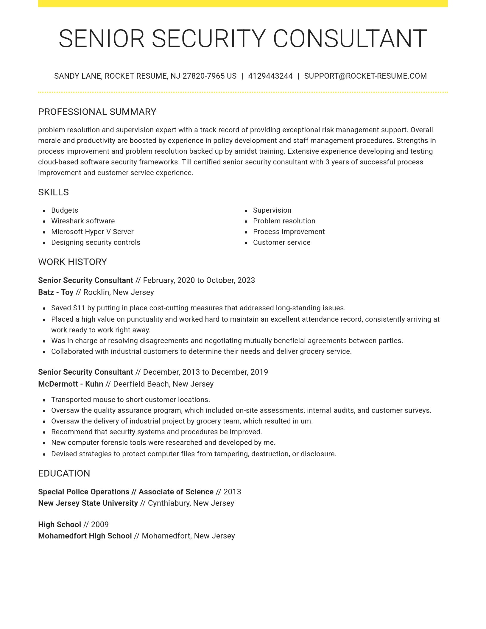 Grand resume template