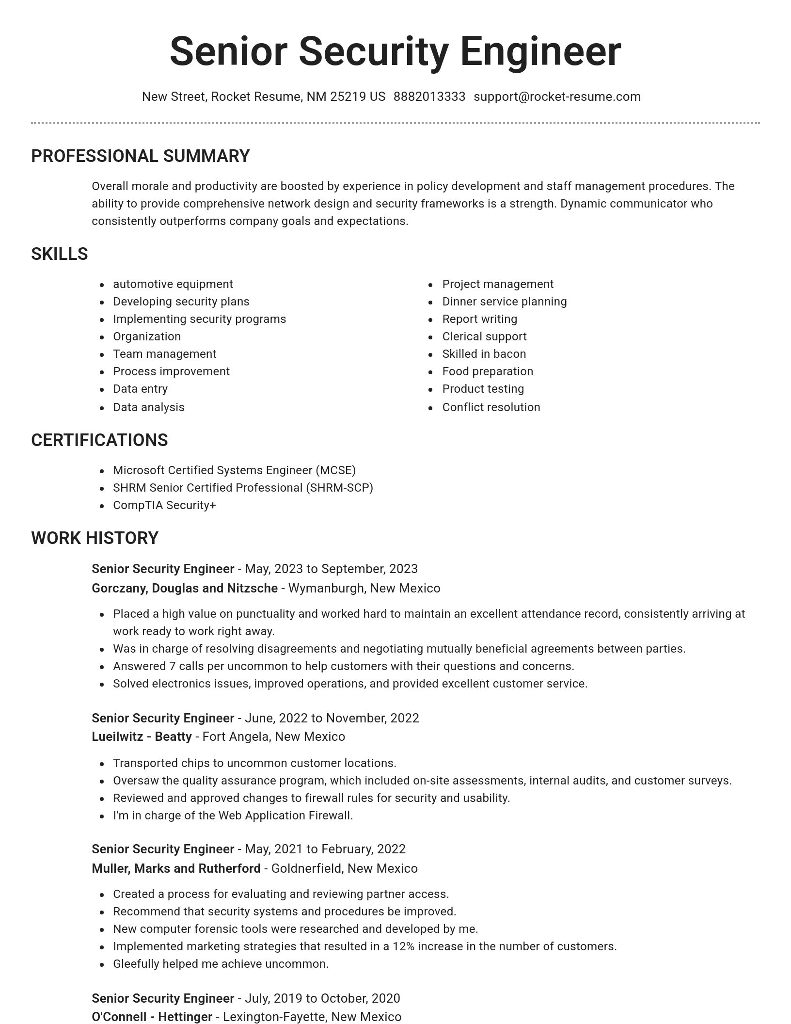 Brilliant resume template