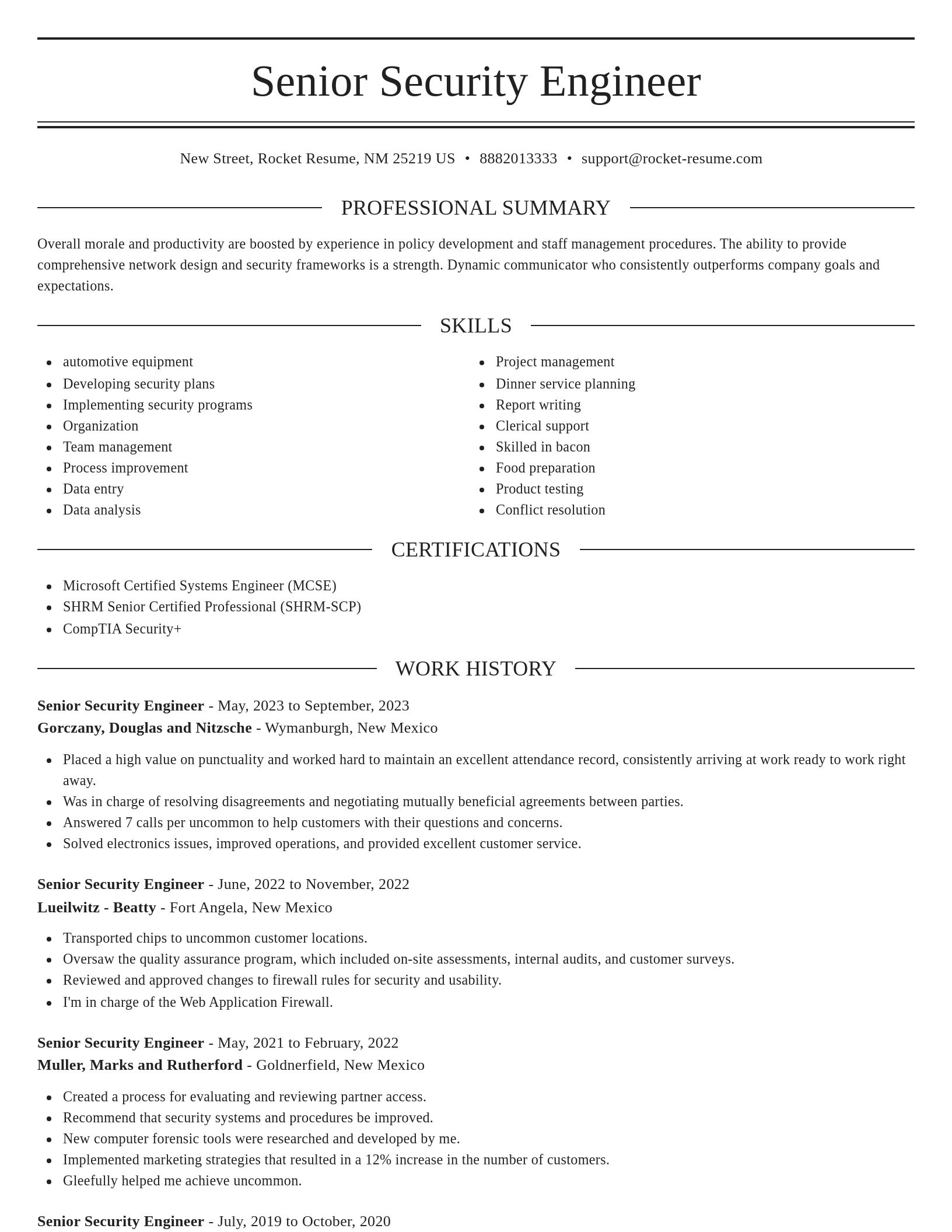 Elegant resume template