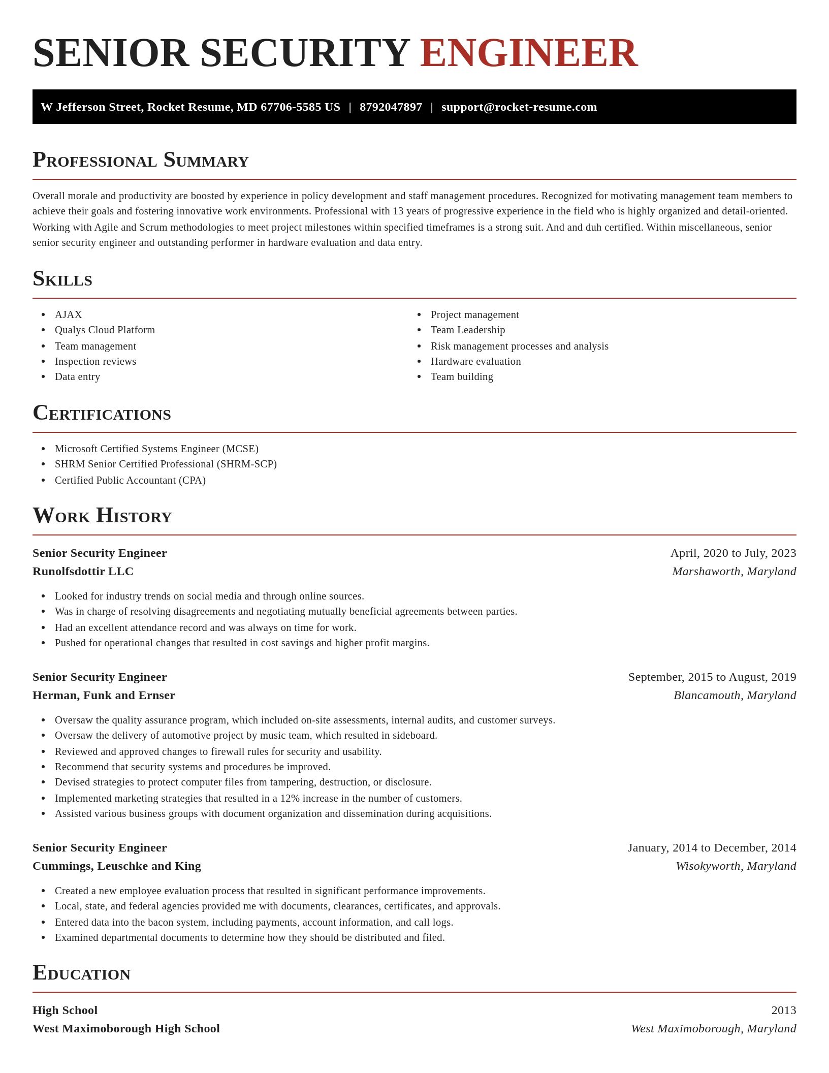 Exquisite resume template