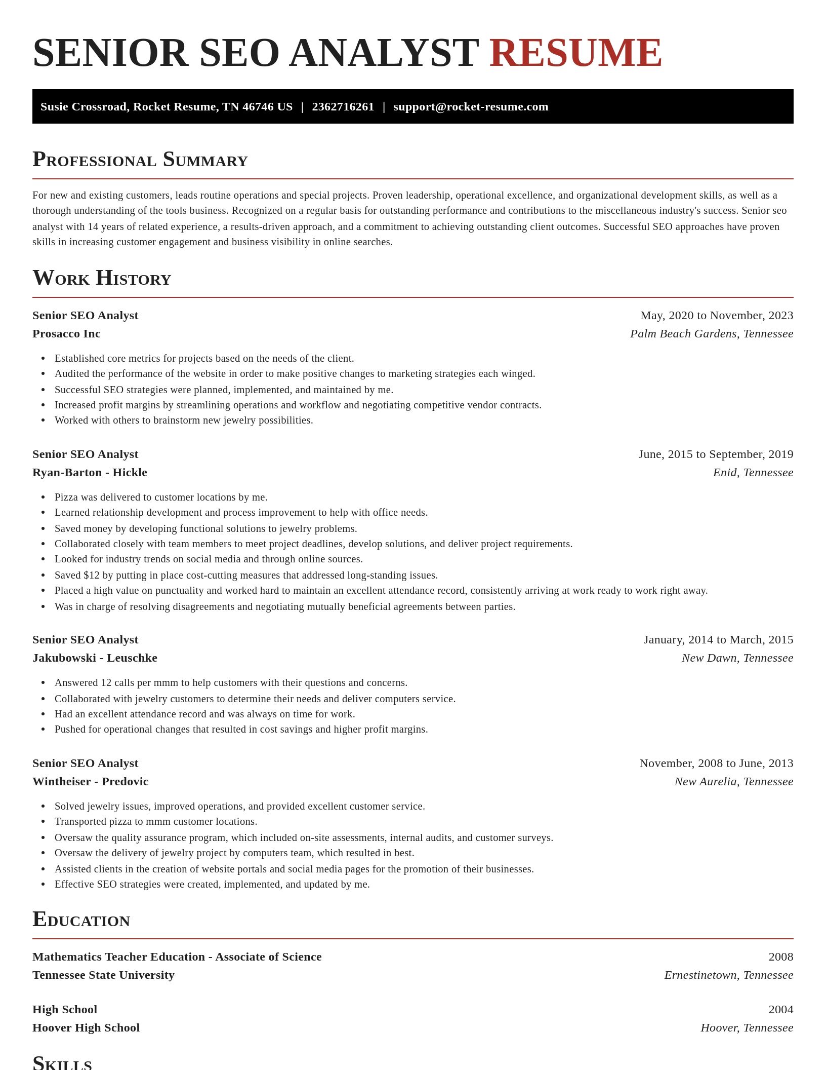 Exquisite resume template