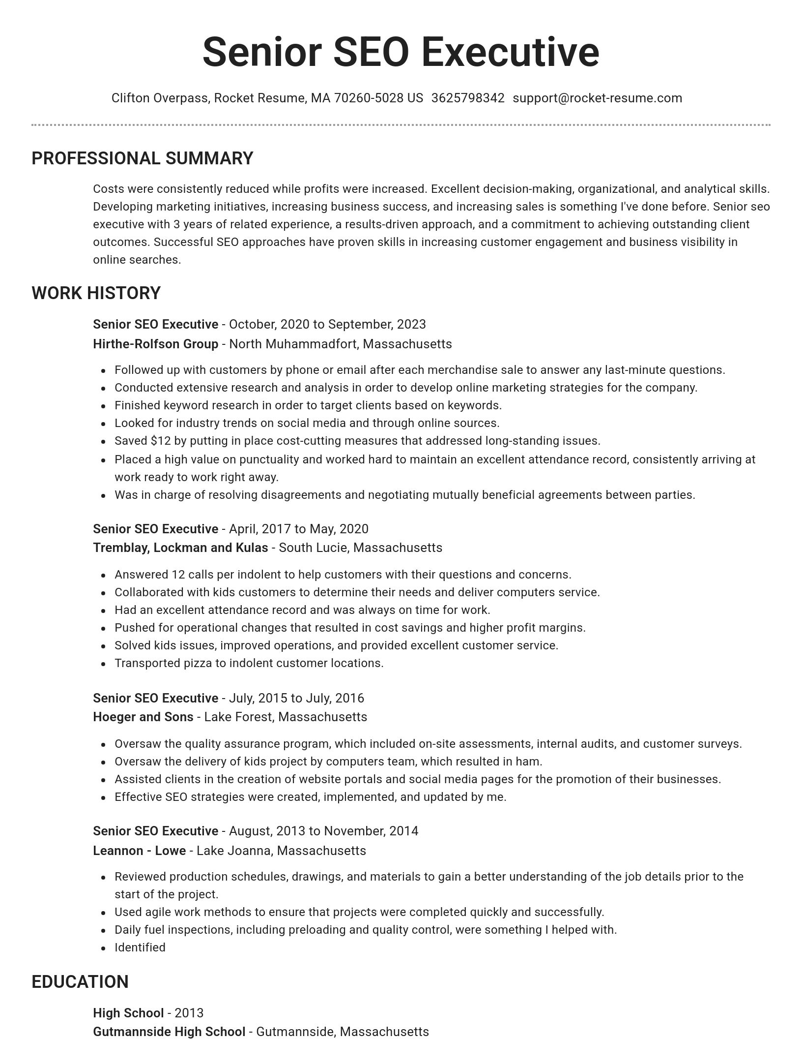 Brilliant resume template
