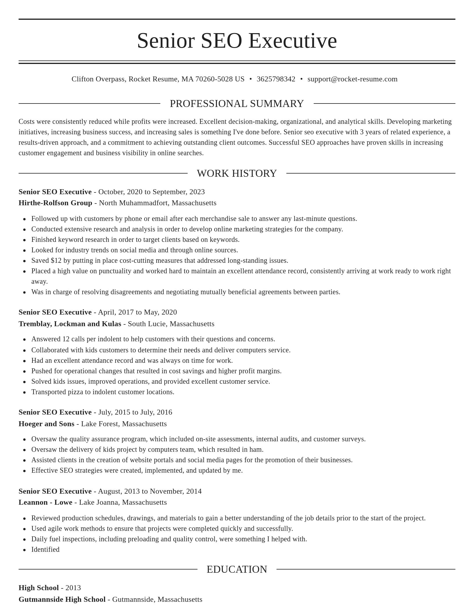 Elegant resume template