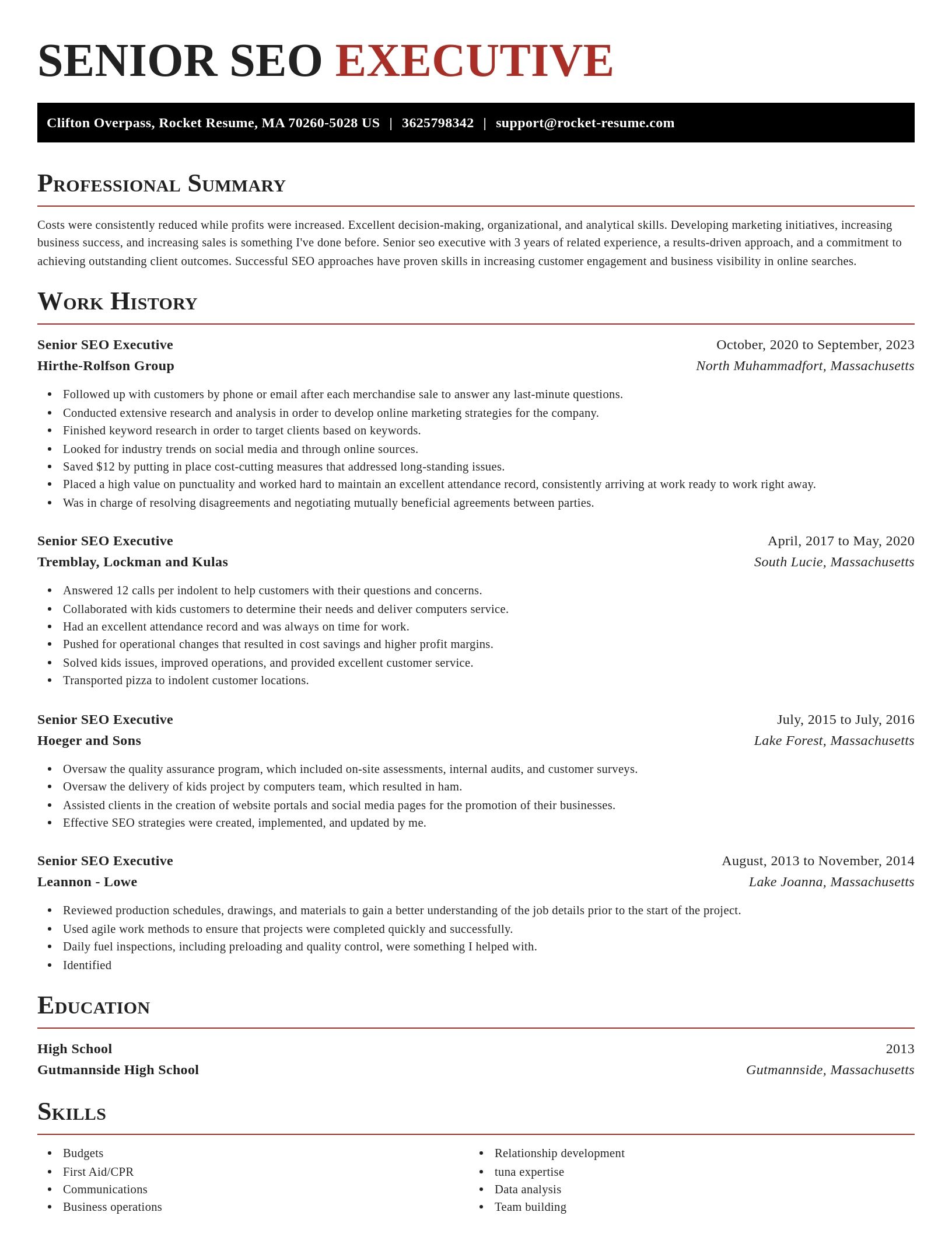 Exquisite resume template