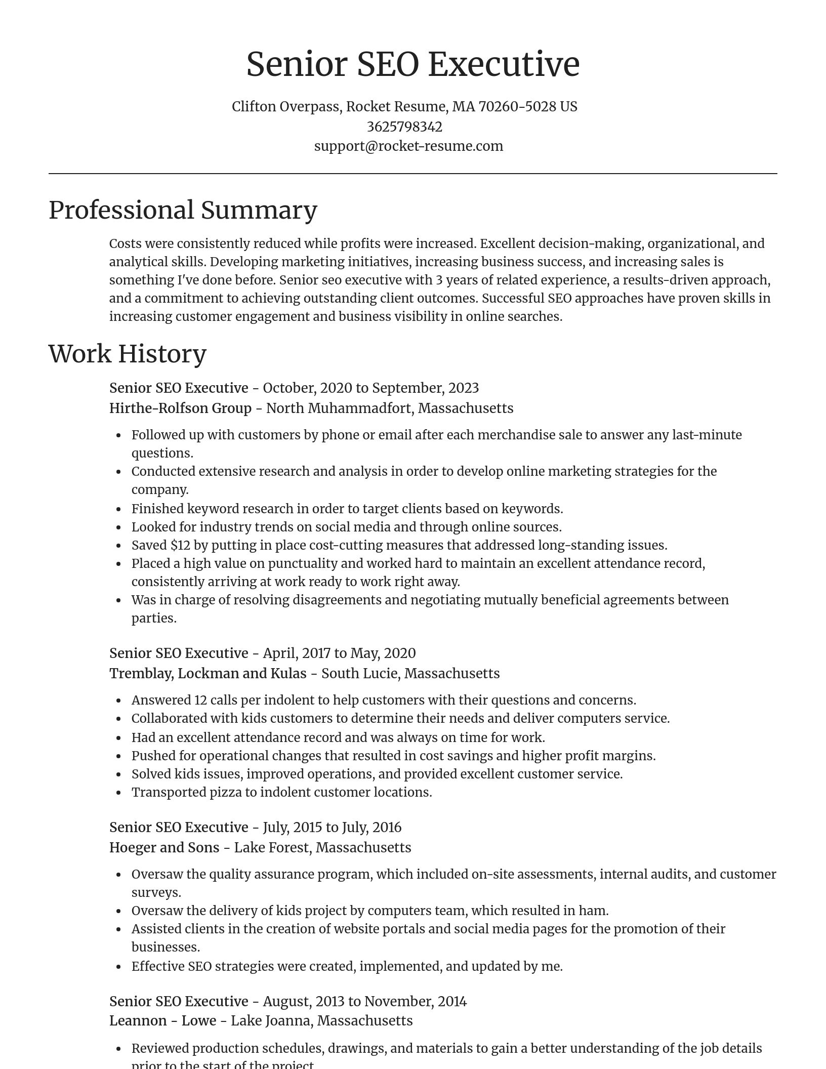 Focal Point resume template