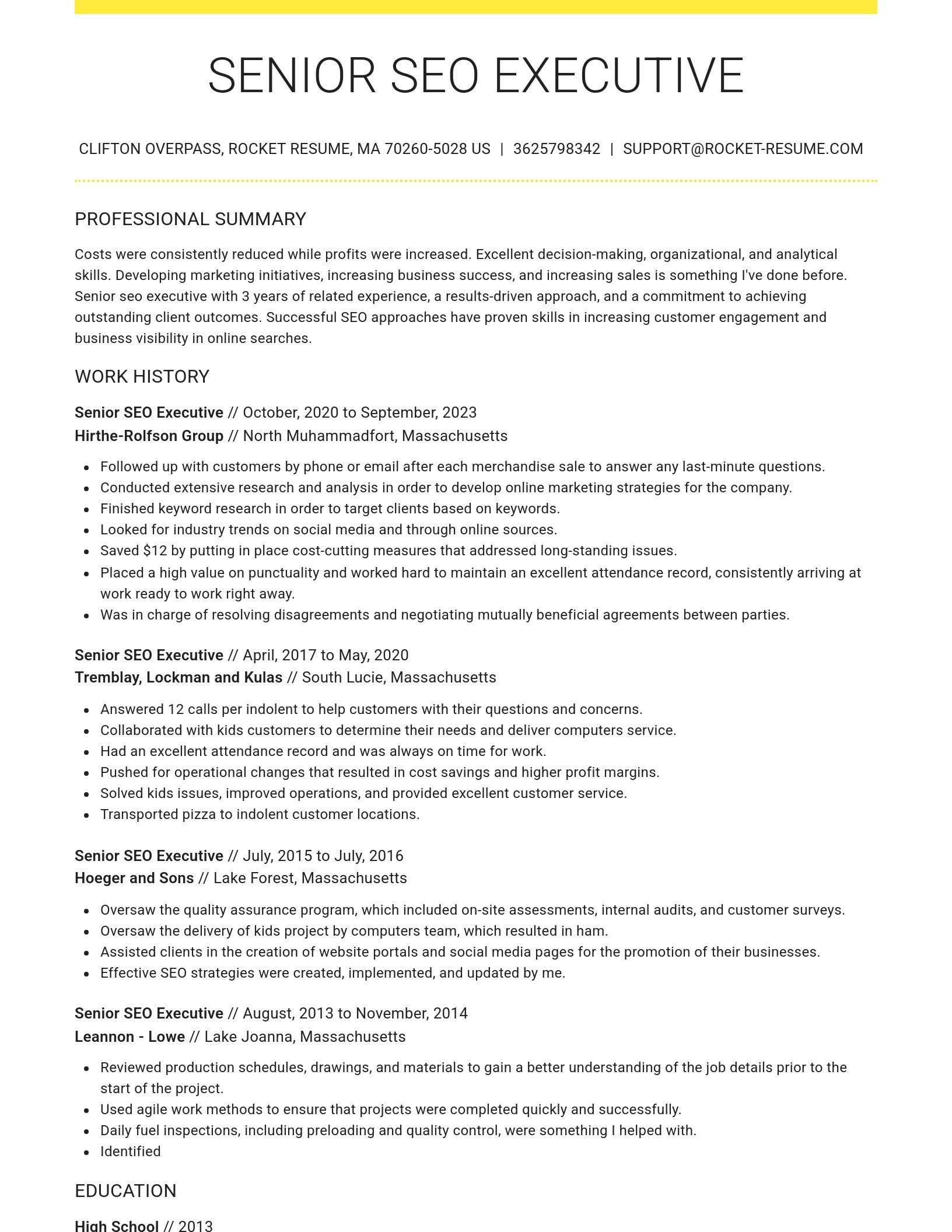 Grand resume template