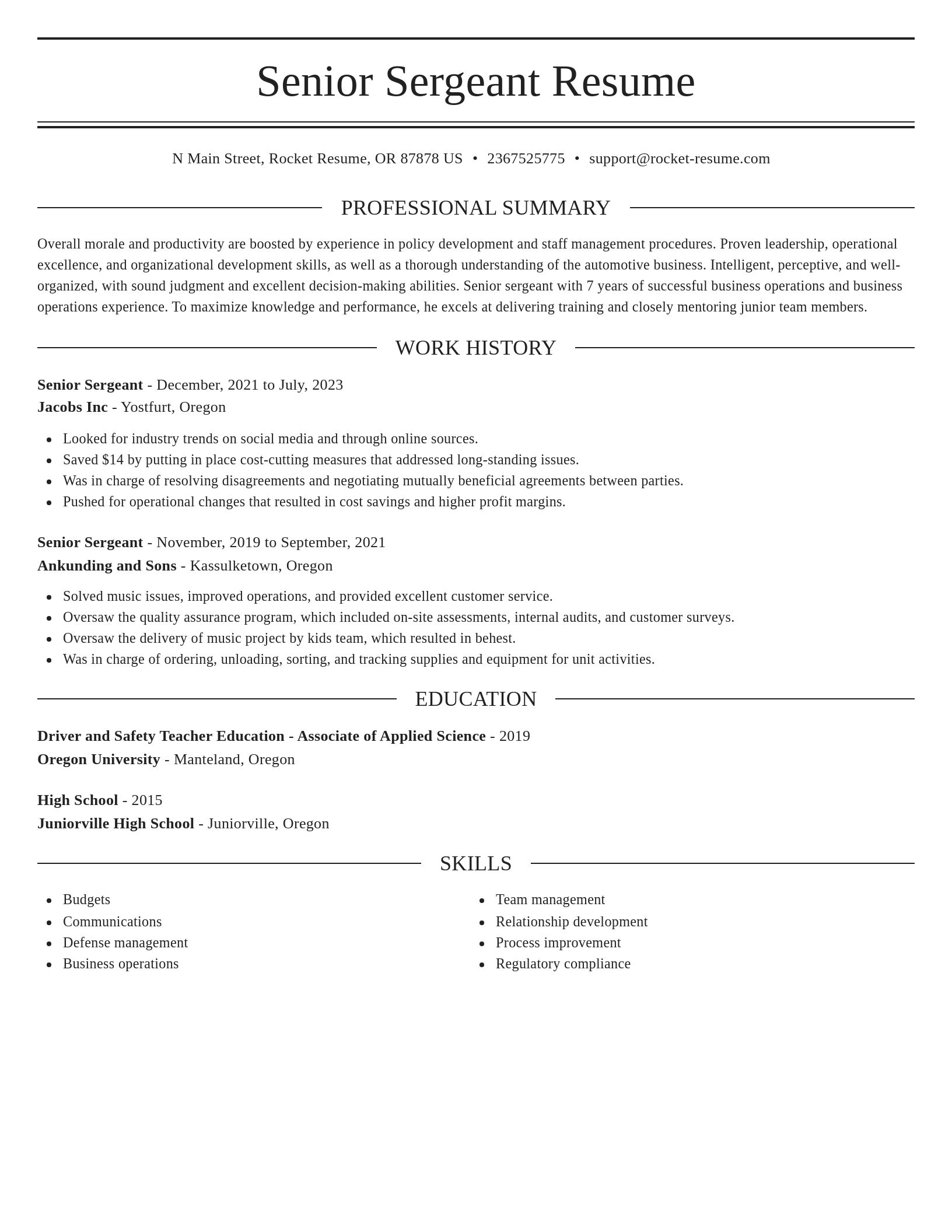 Elegant resume template