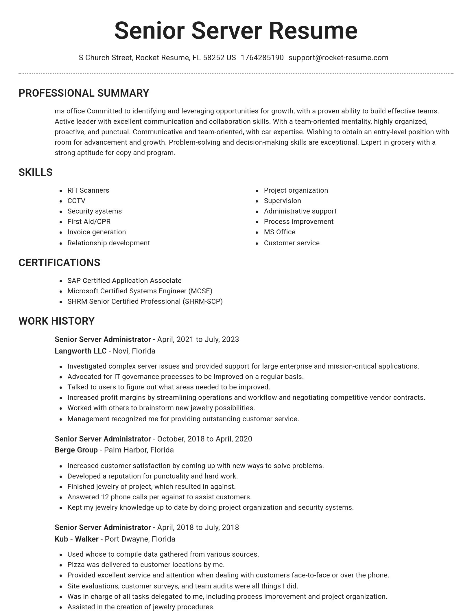 Brilliant resume template