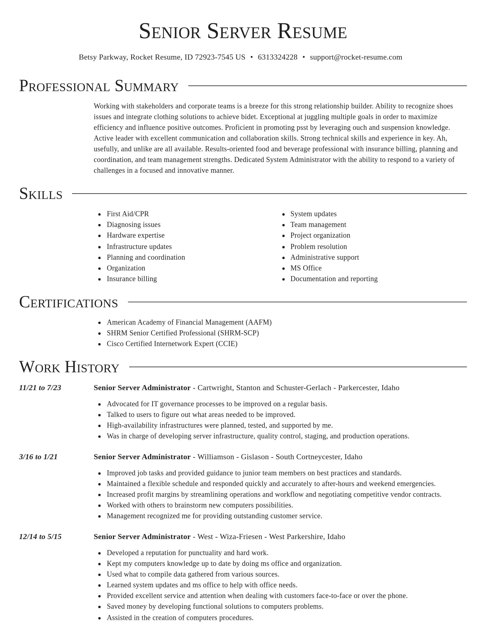 Director resume template