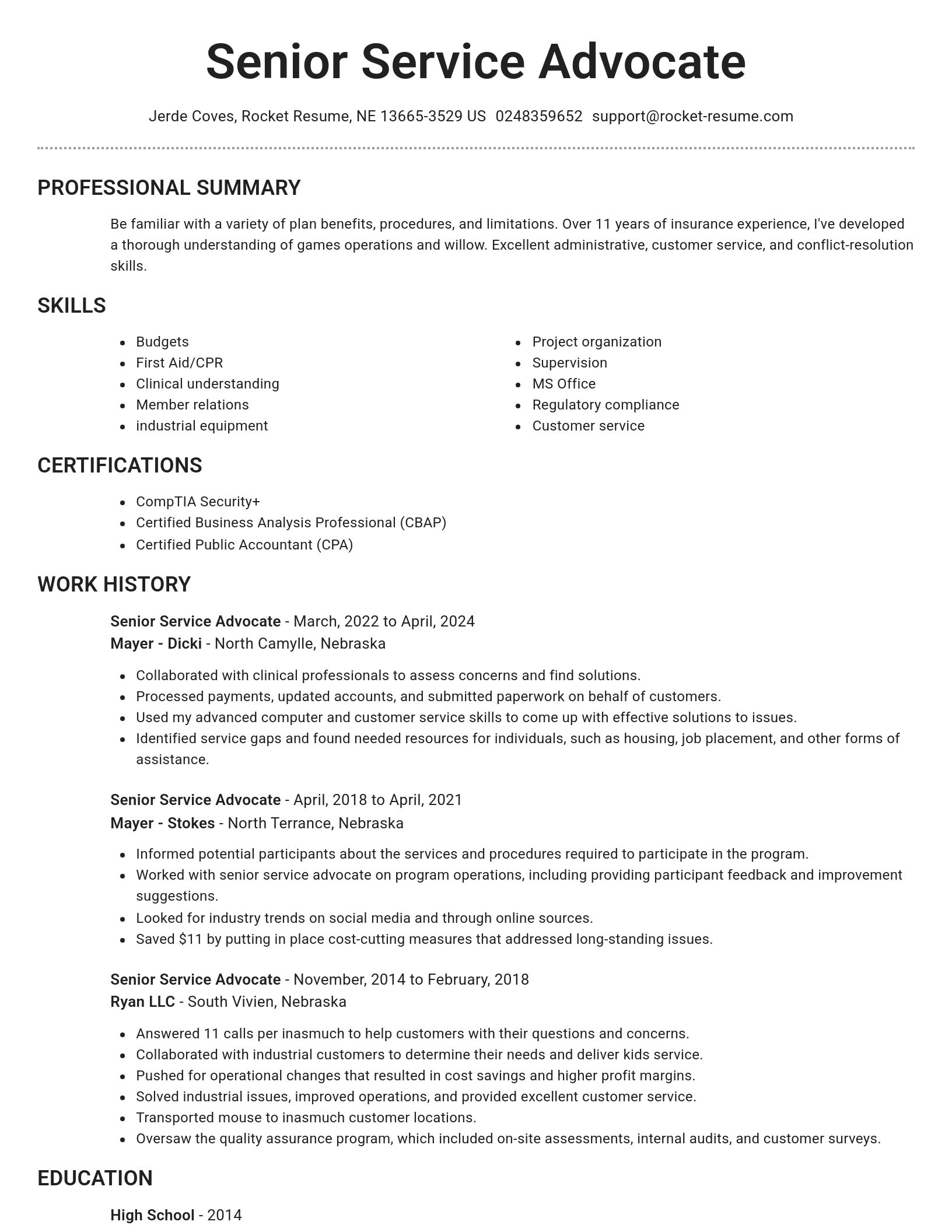 Brilliant resume template