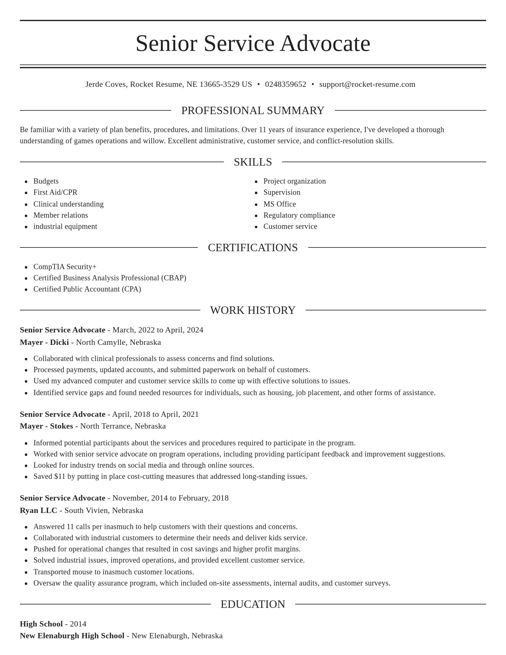 Elegant resume template