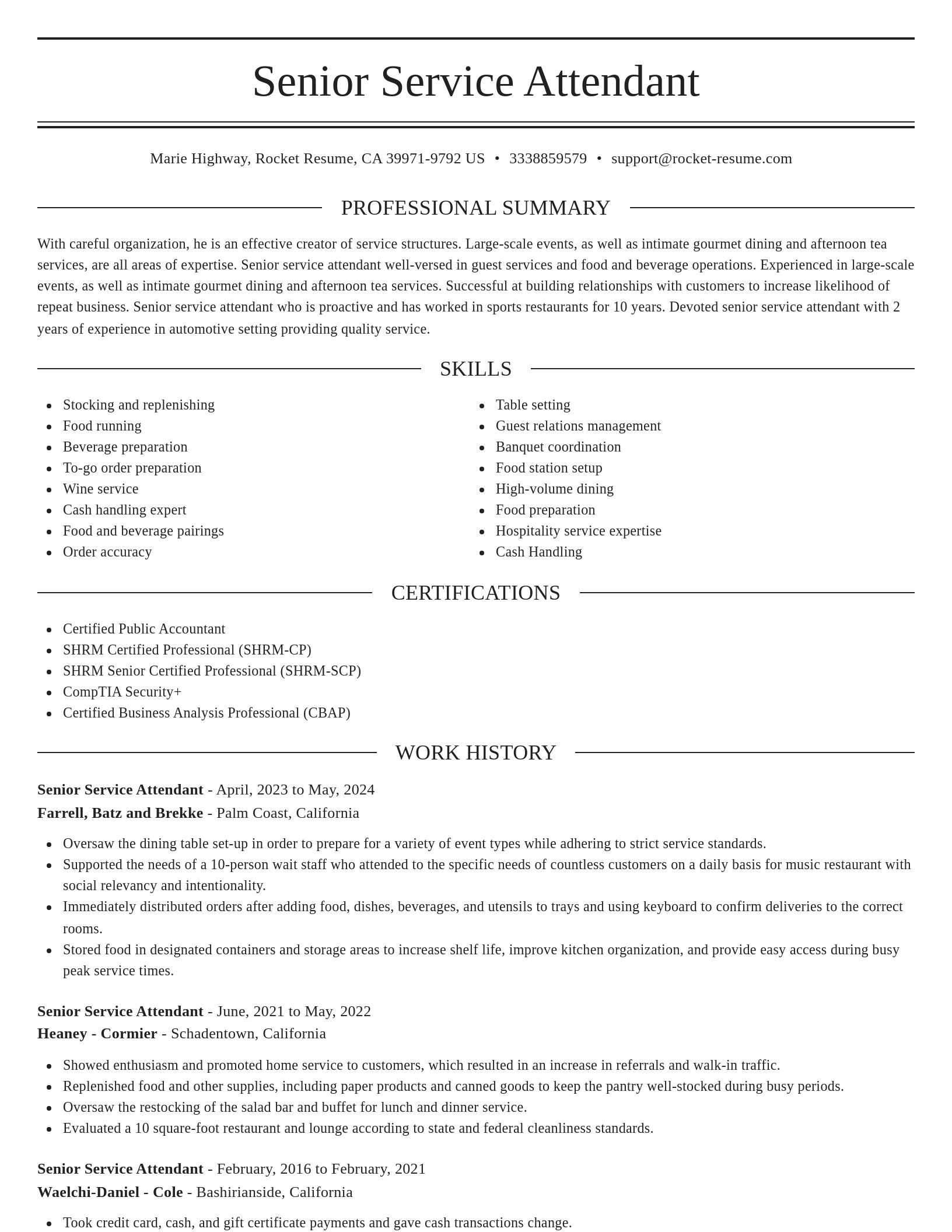 Elegant resume template