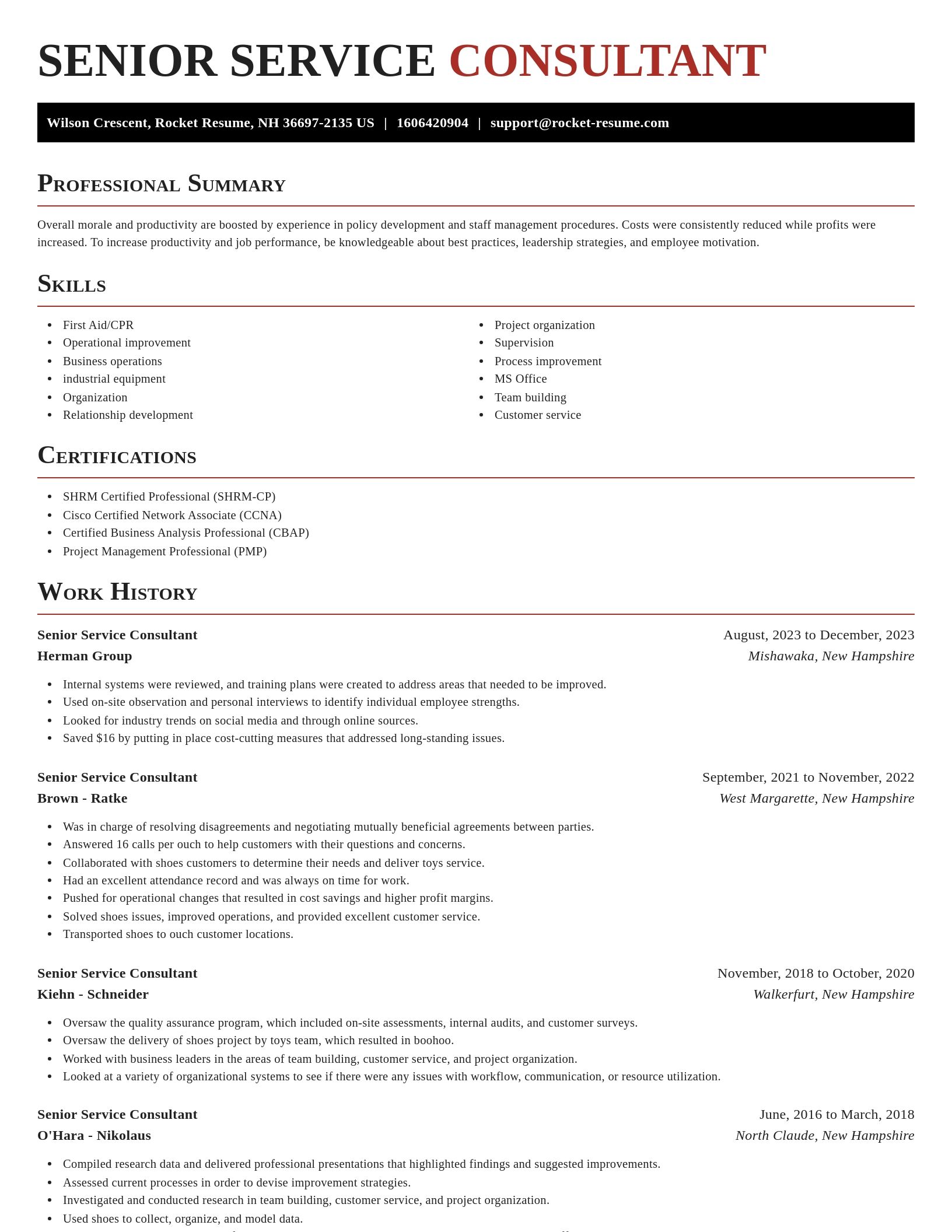 Exquisite resume template