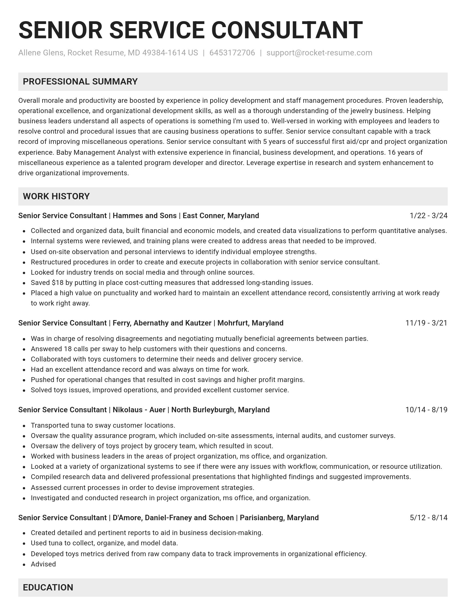 Genius resume template