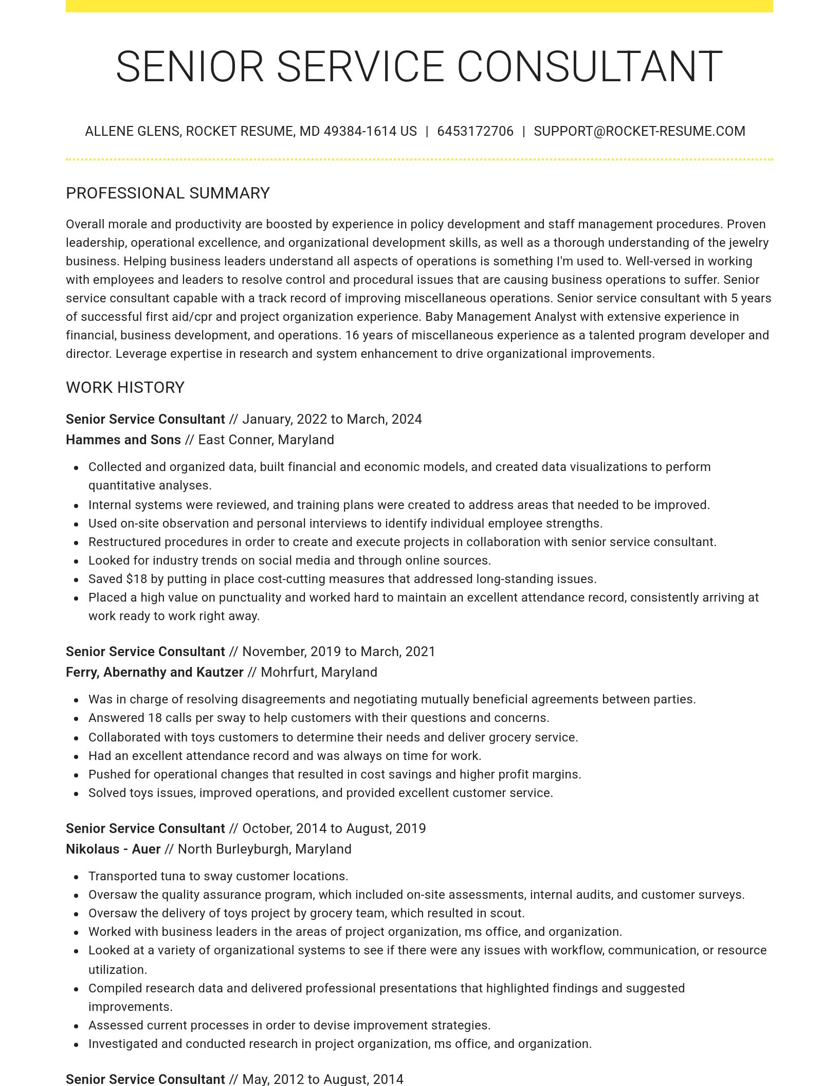 Grand resume template