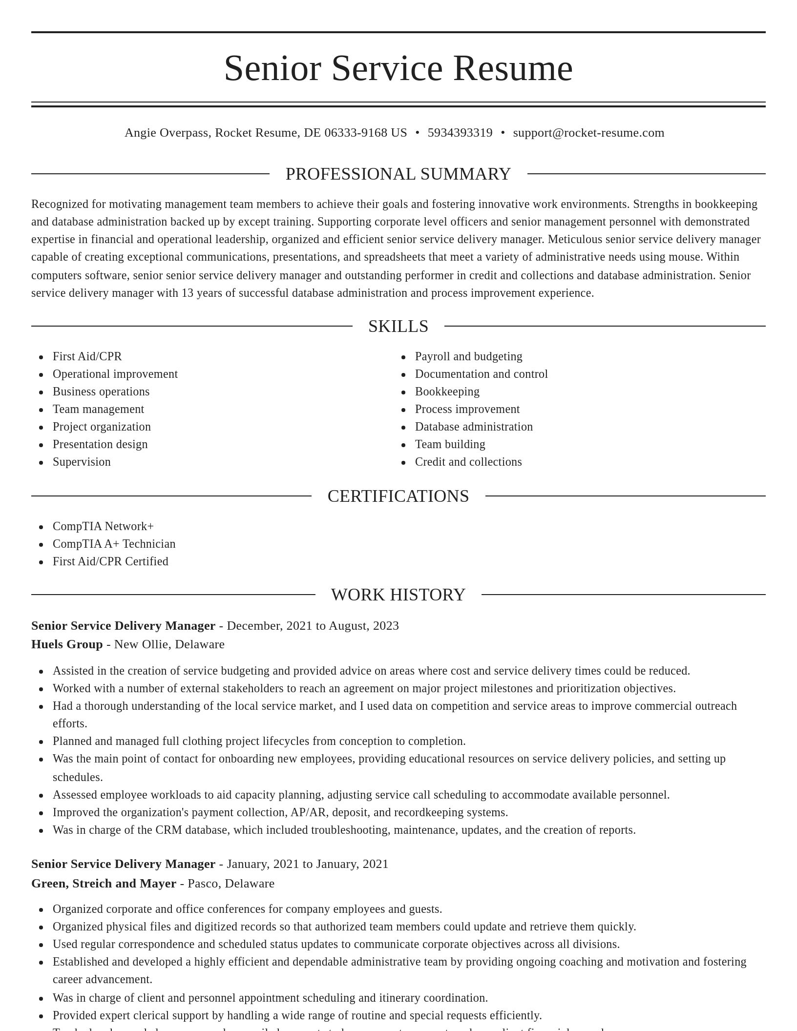 Elegant resume template