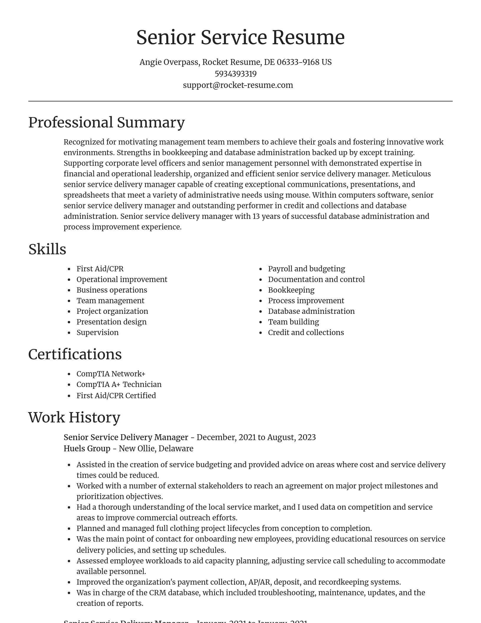 Focal Point resume template