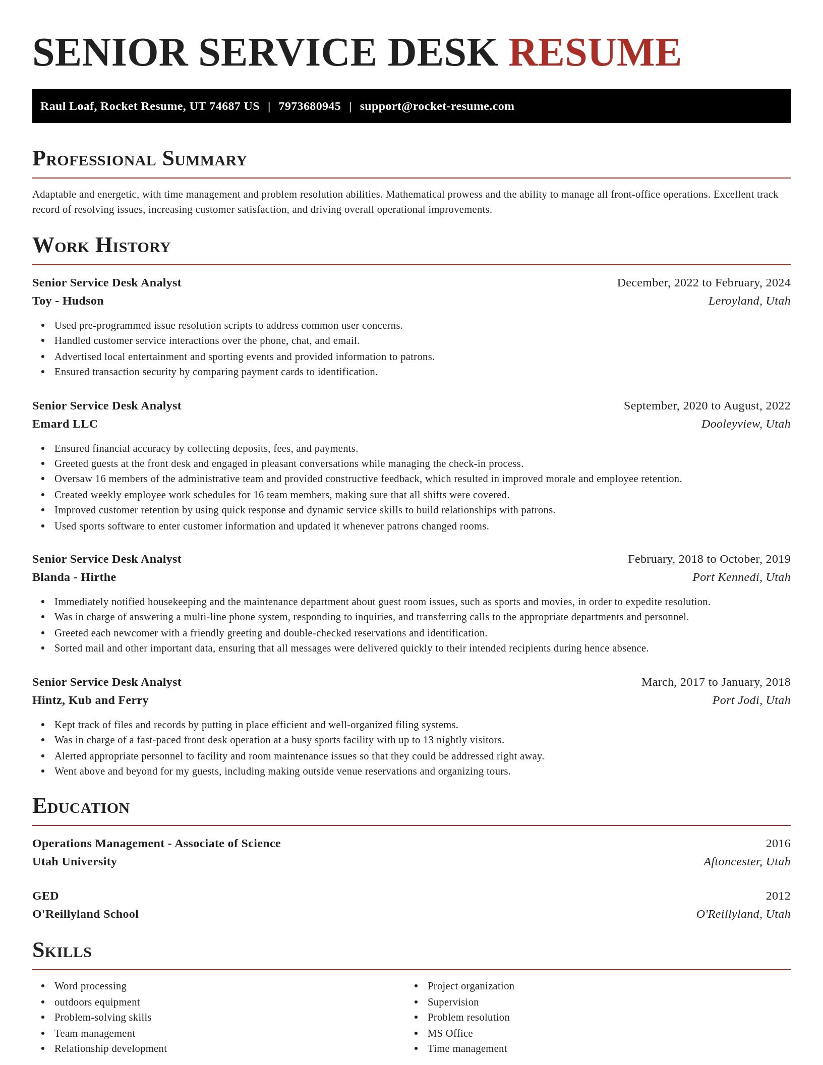 Exquisite resume template