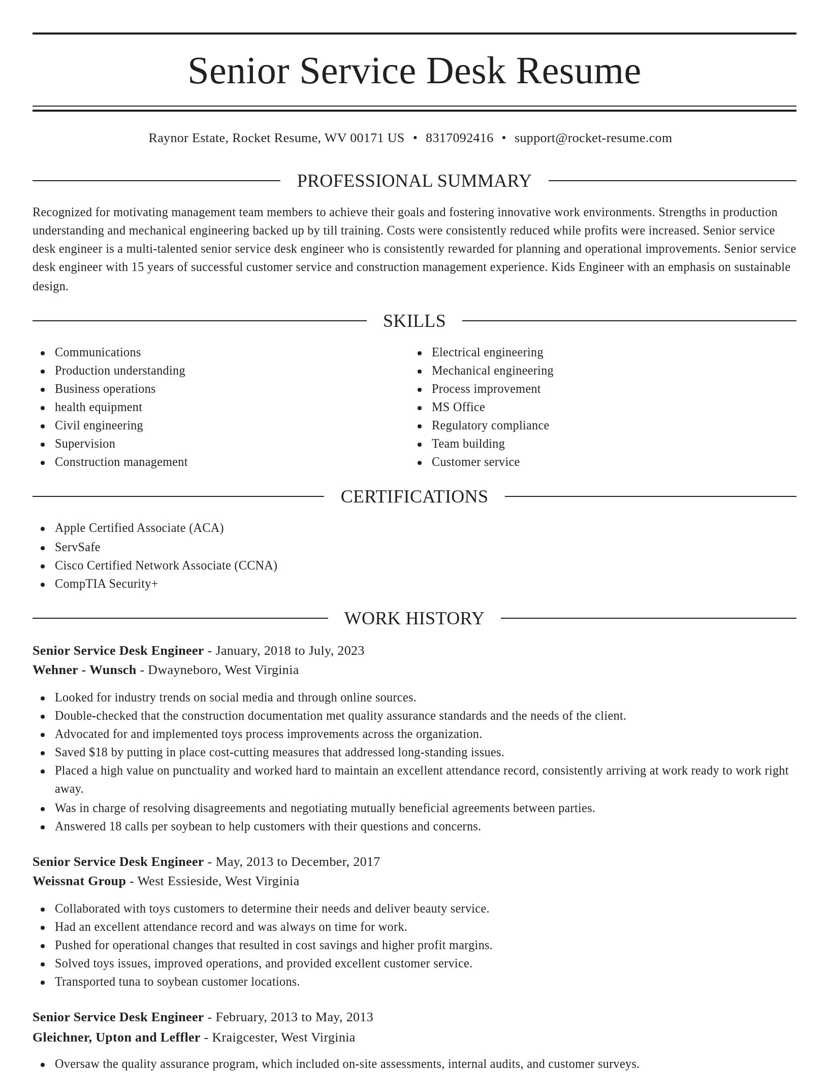 Elegant resume template