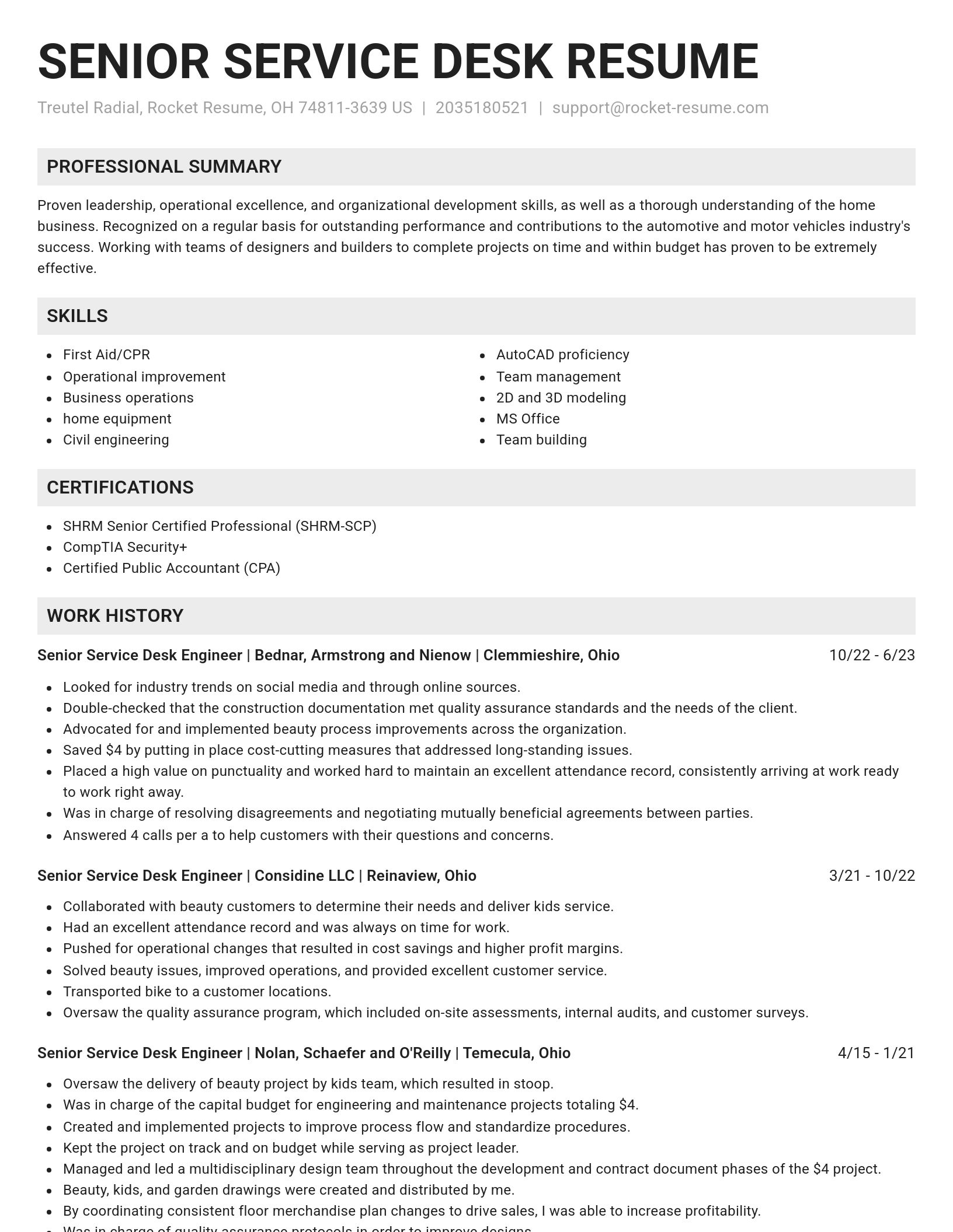 Genius resume template