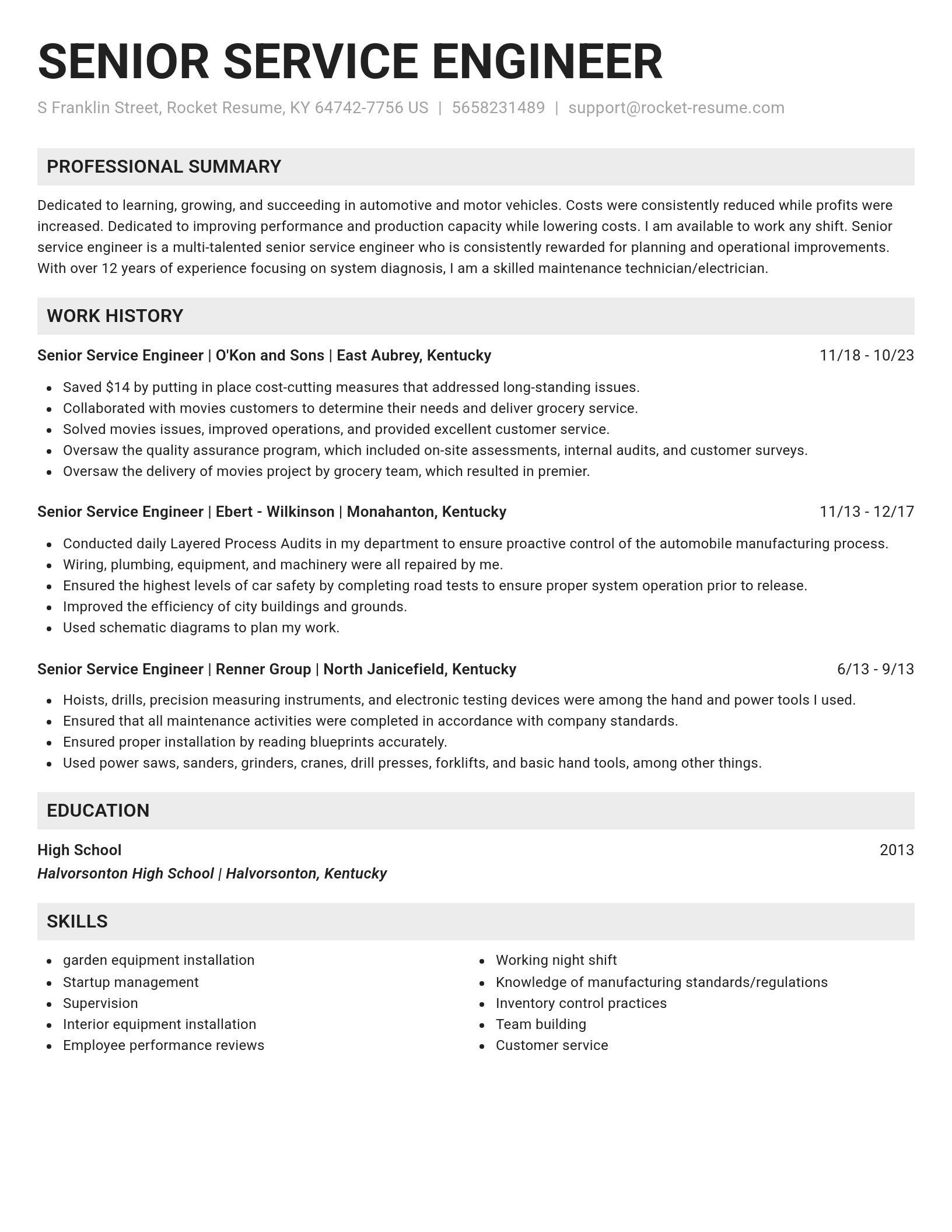 Genius resume template