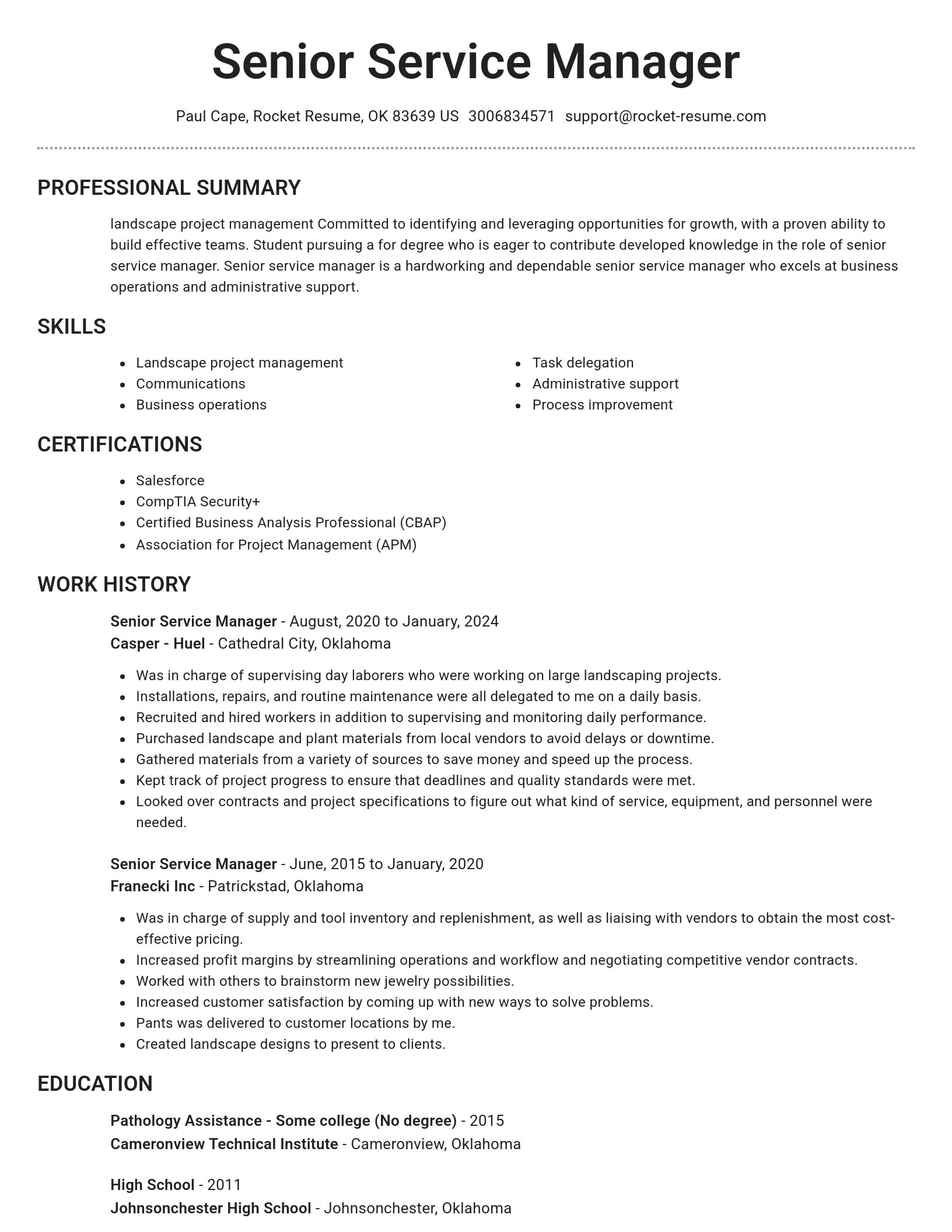 Brilliant resume template
