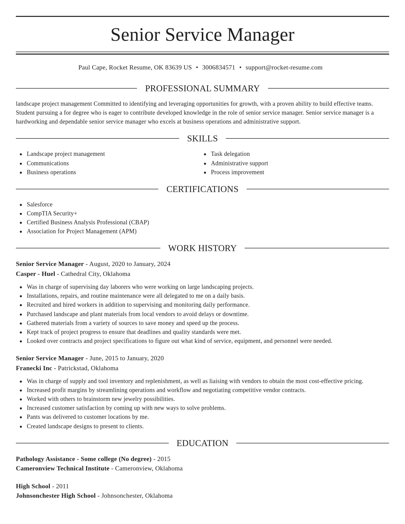 Elegant resume template