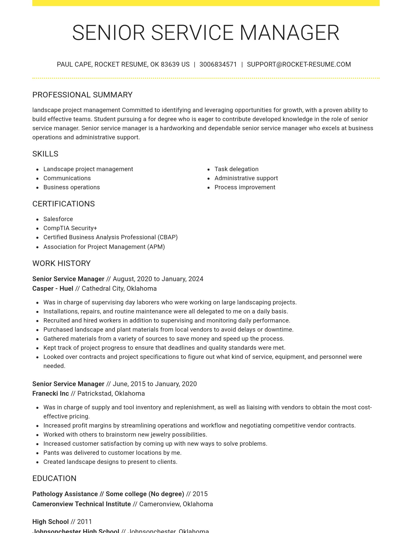 Grand resume template