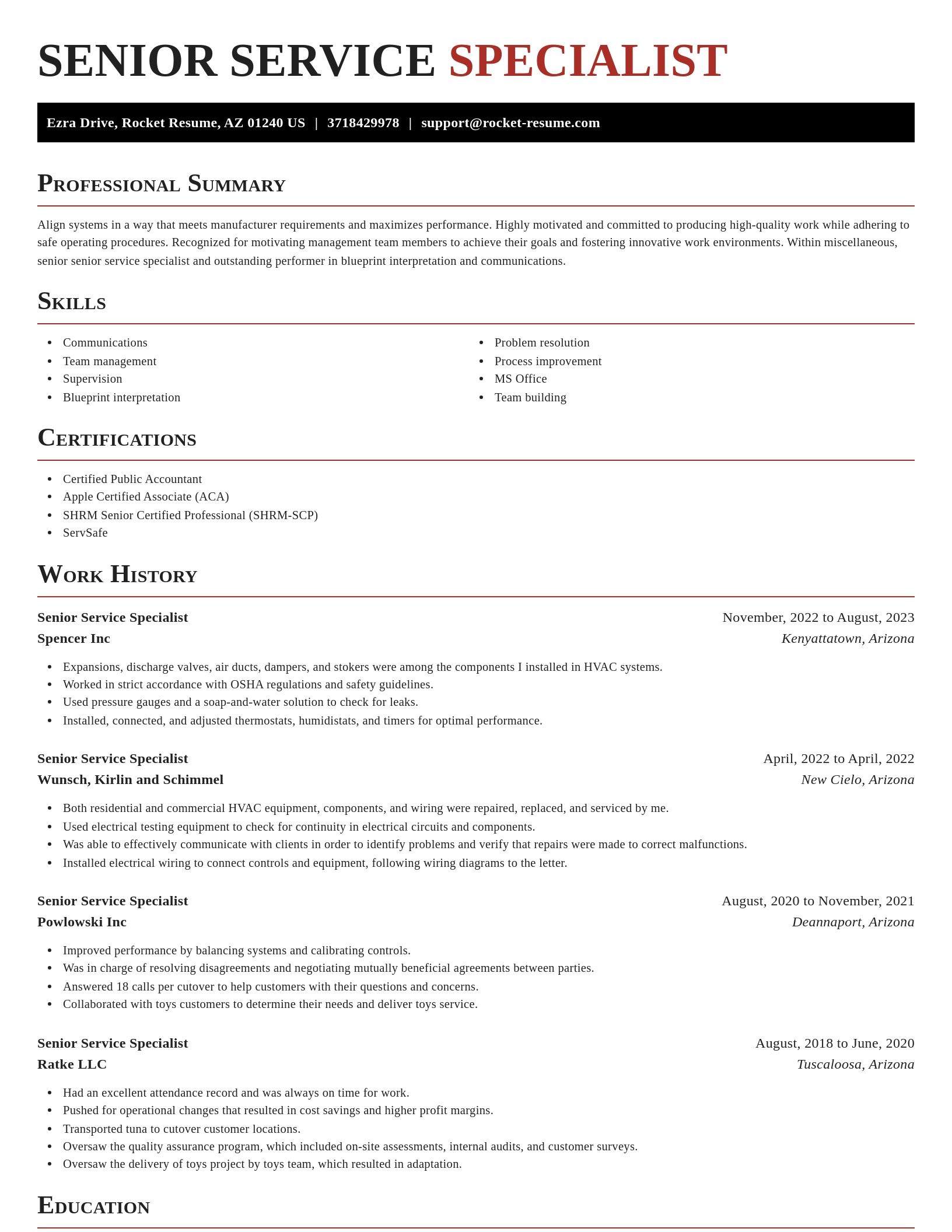 Exquisite resume template