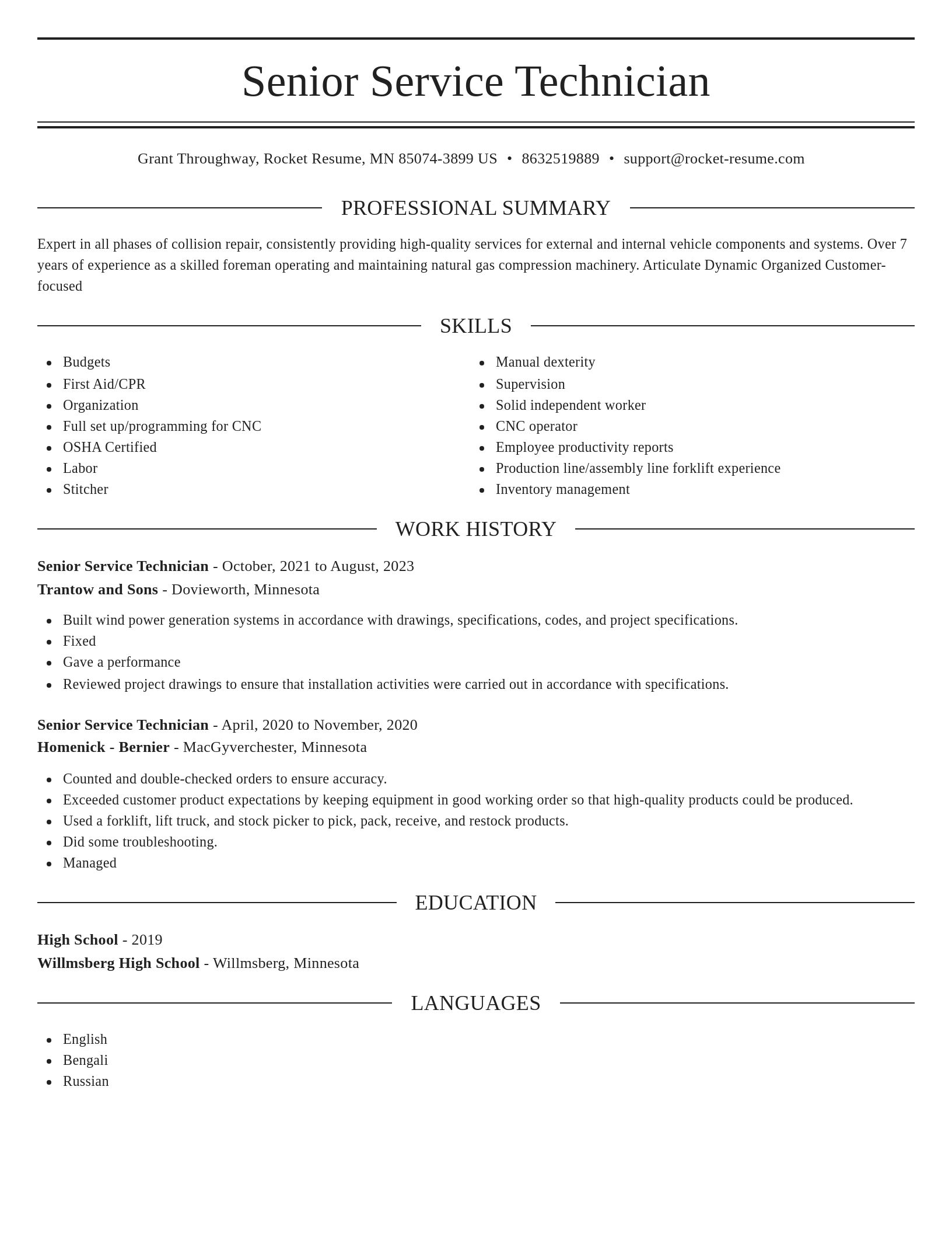 Elegant resume template