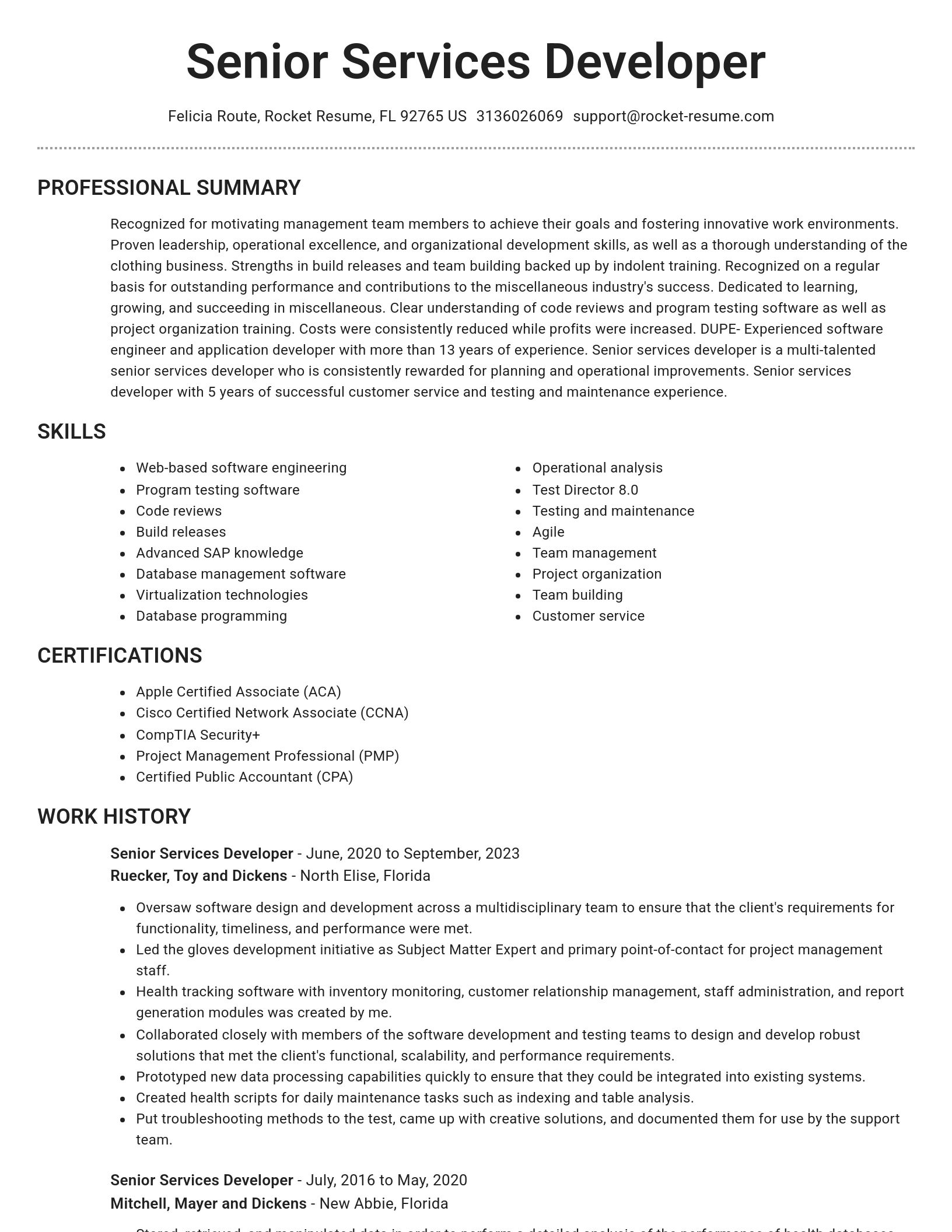Brilliant resume template