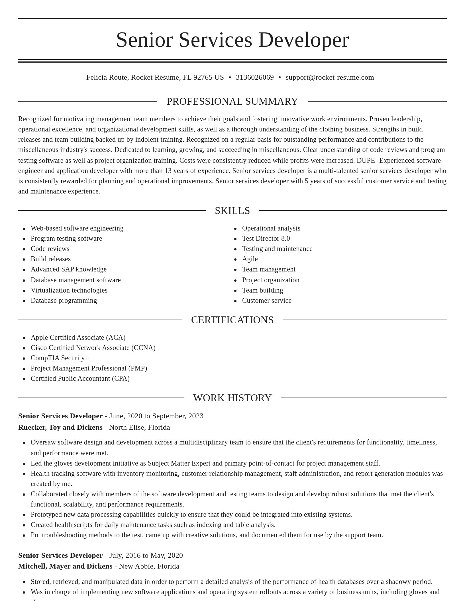 Elegant resume template