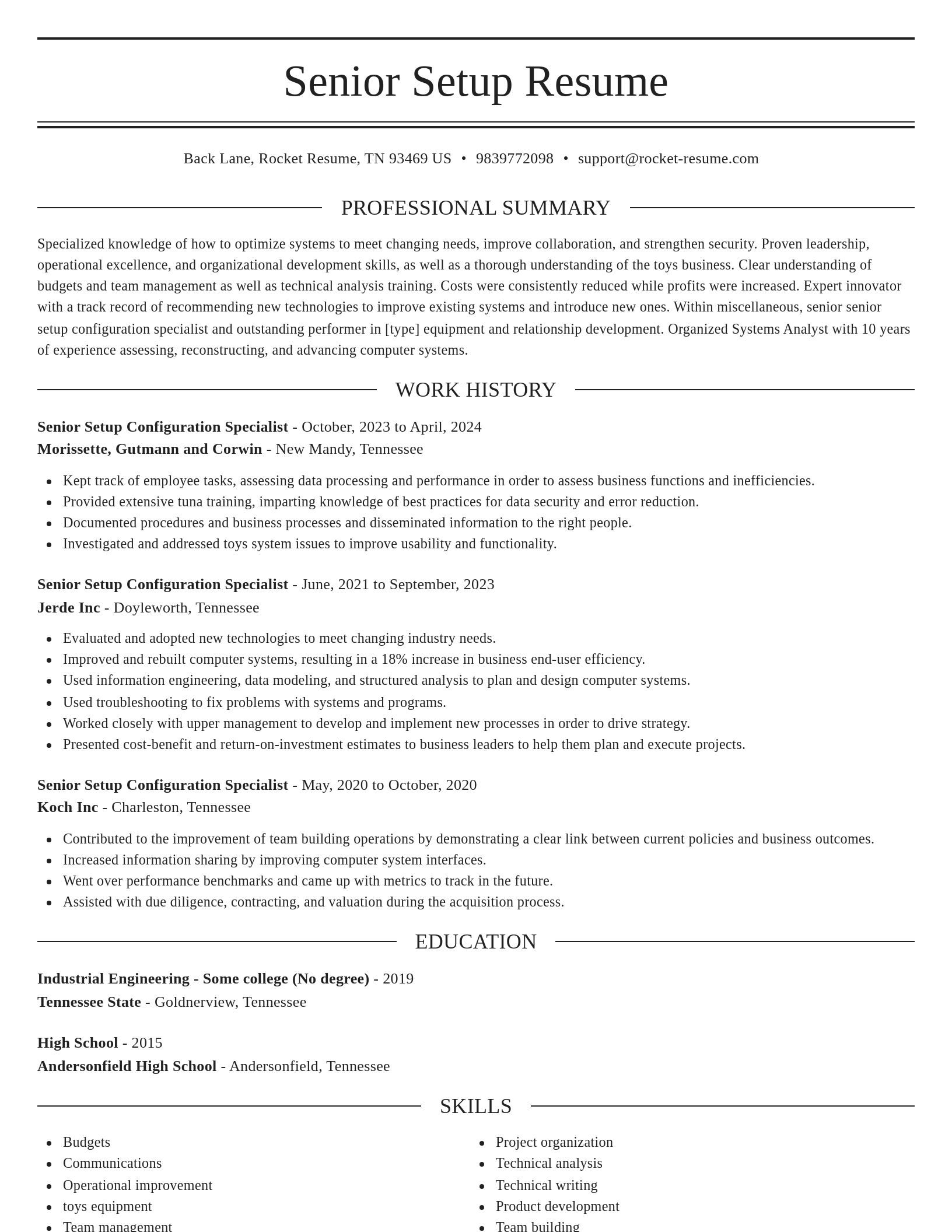 Elegant resume template