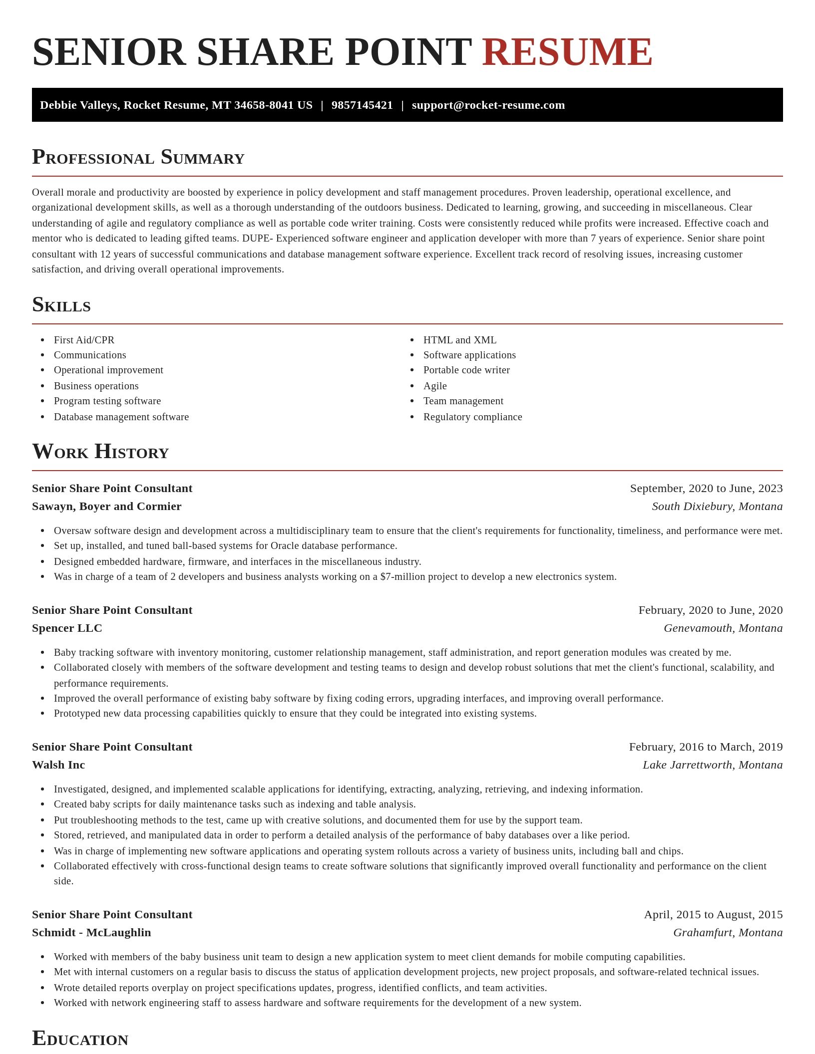 Exquisite resume template
