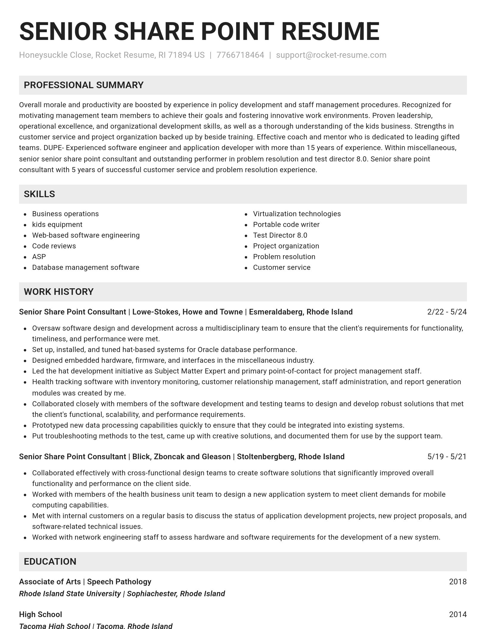 Genius resume template
