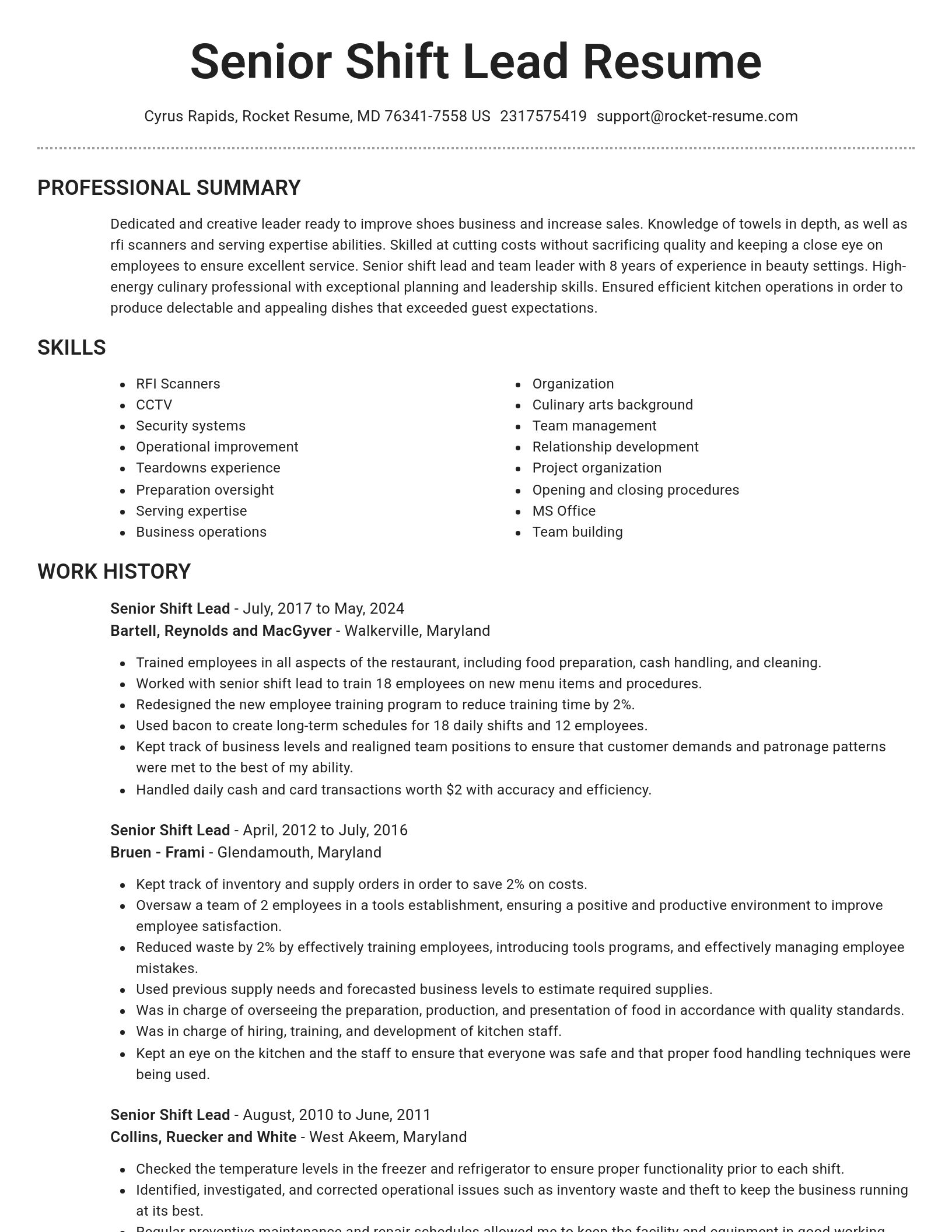 Brilliant resume template