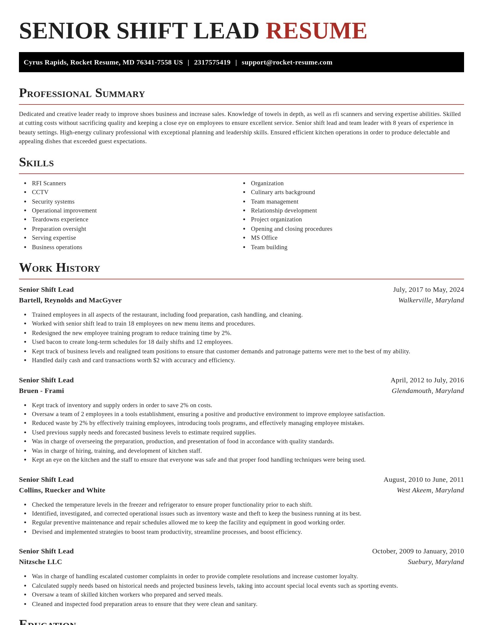 Exquisite resume template