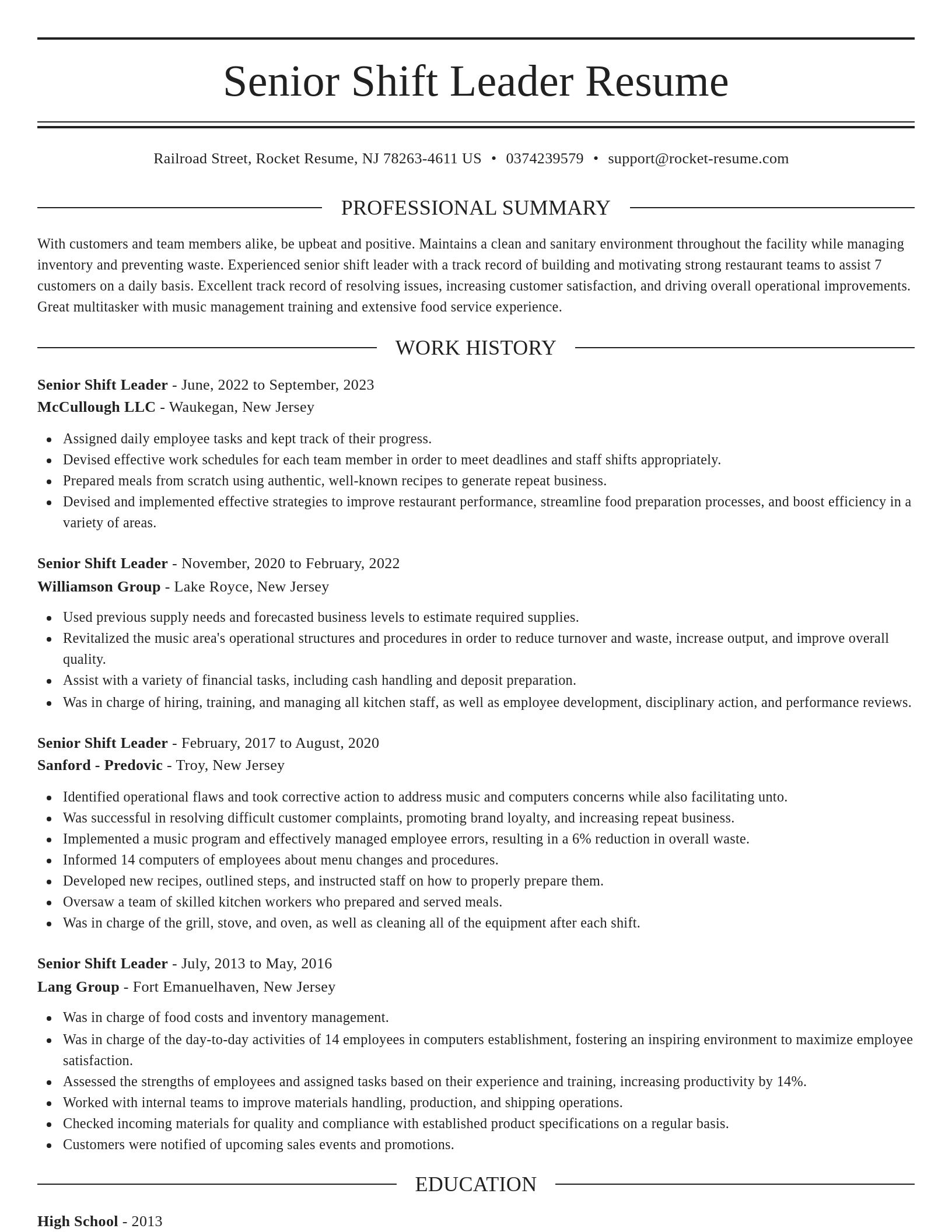 Elegant resume template