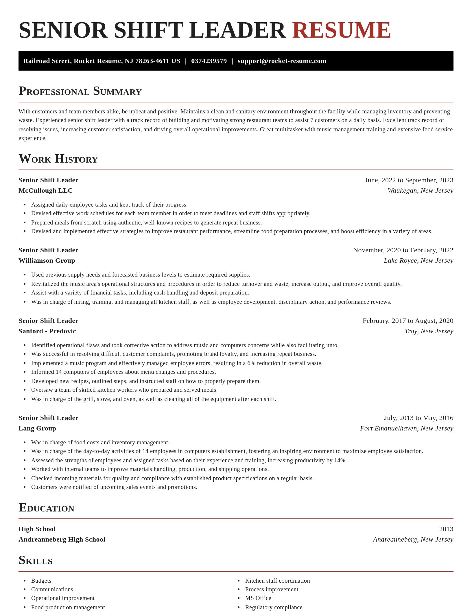 Exquisite resume template