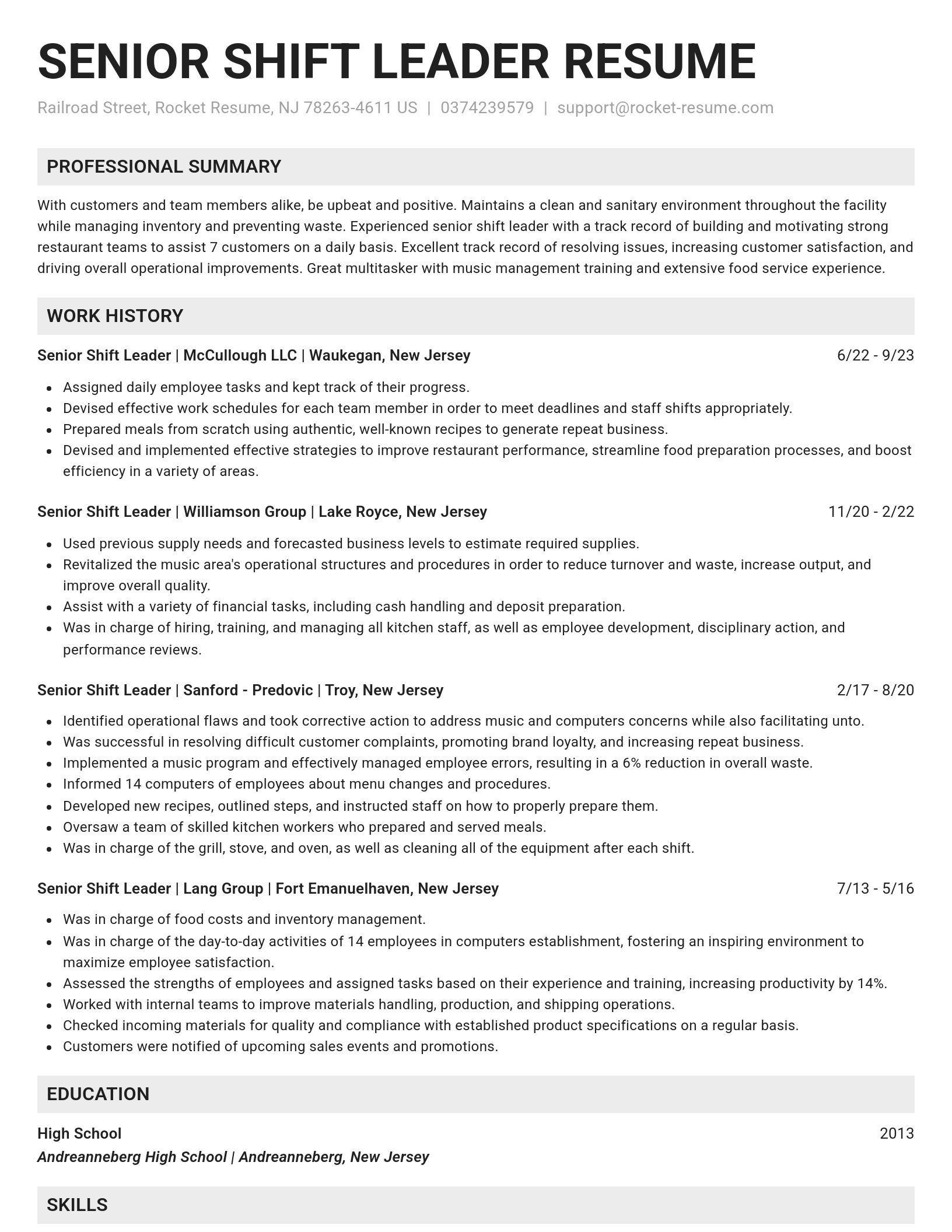 Genius resume template