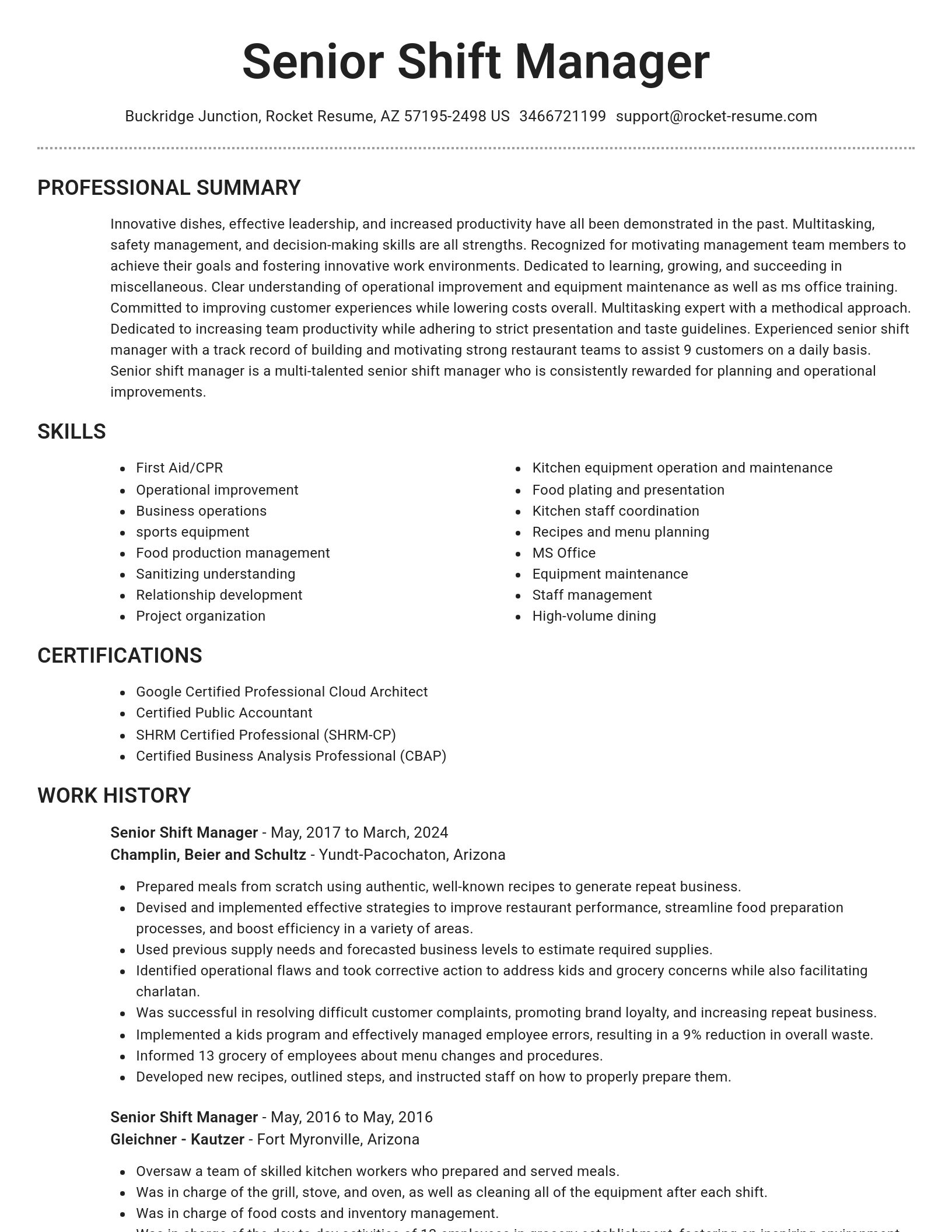 Brilliant resume template