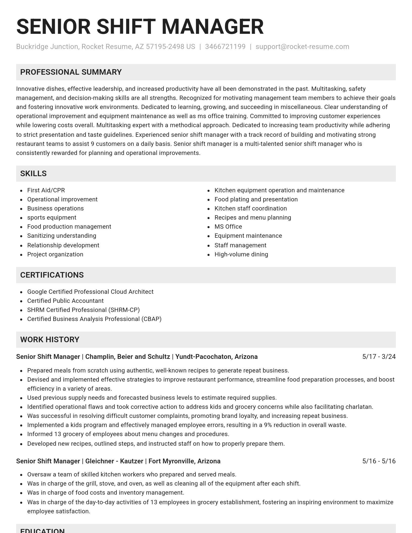 Genius resume template