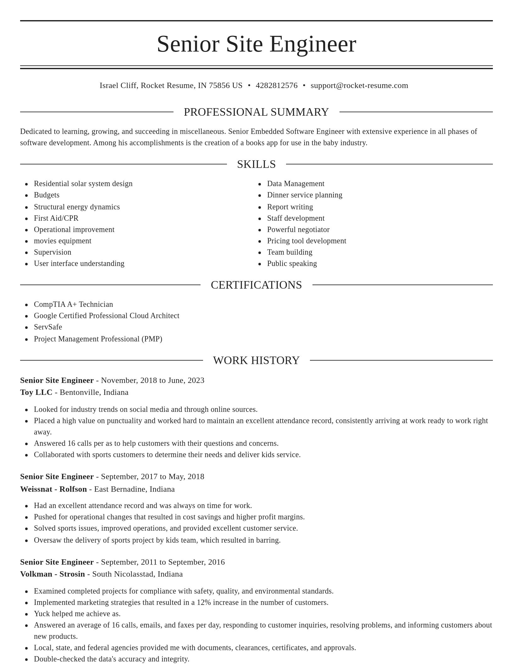 Elegant resume template