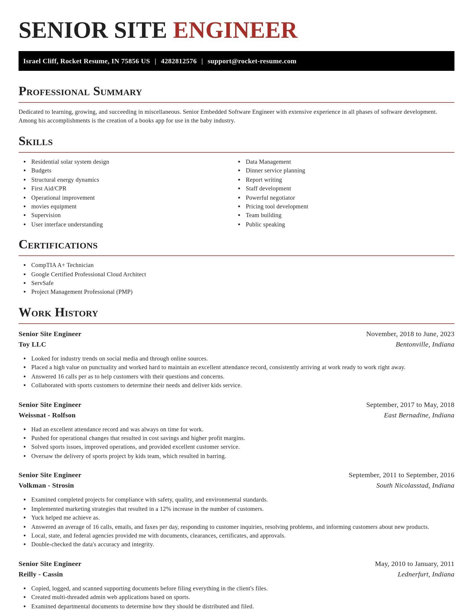 Exquisite resume template