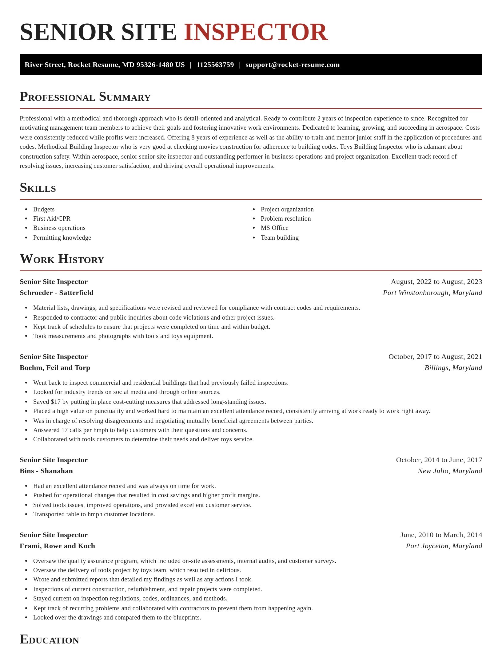 Exquisite resume template