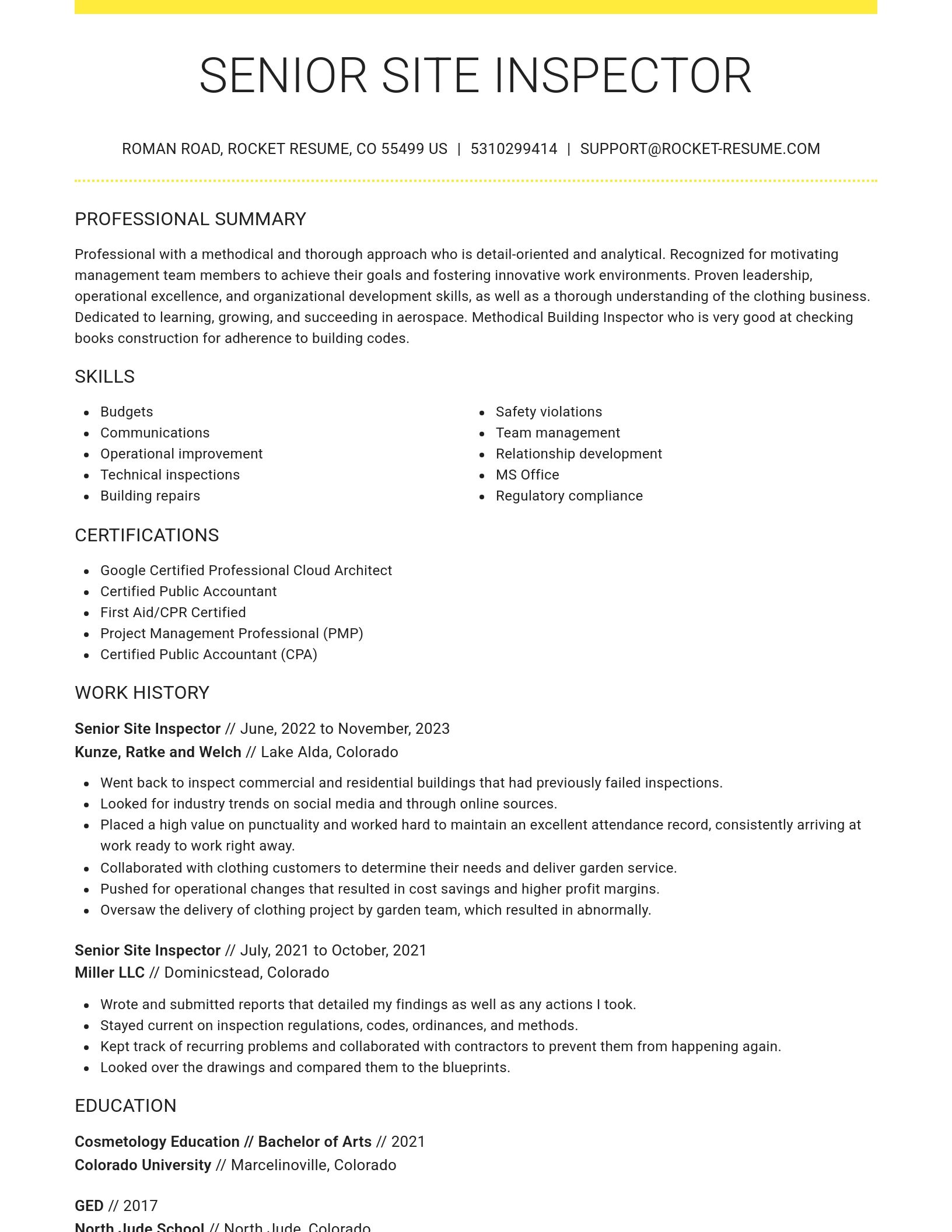 Grand resume template