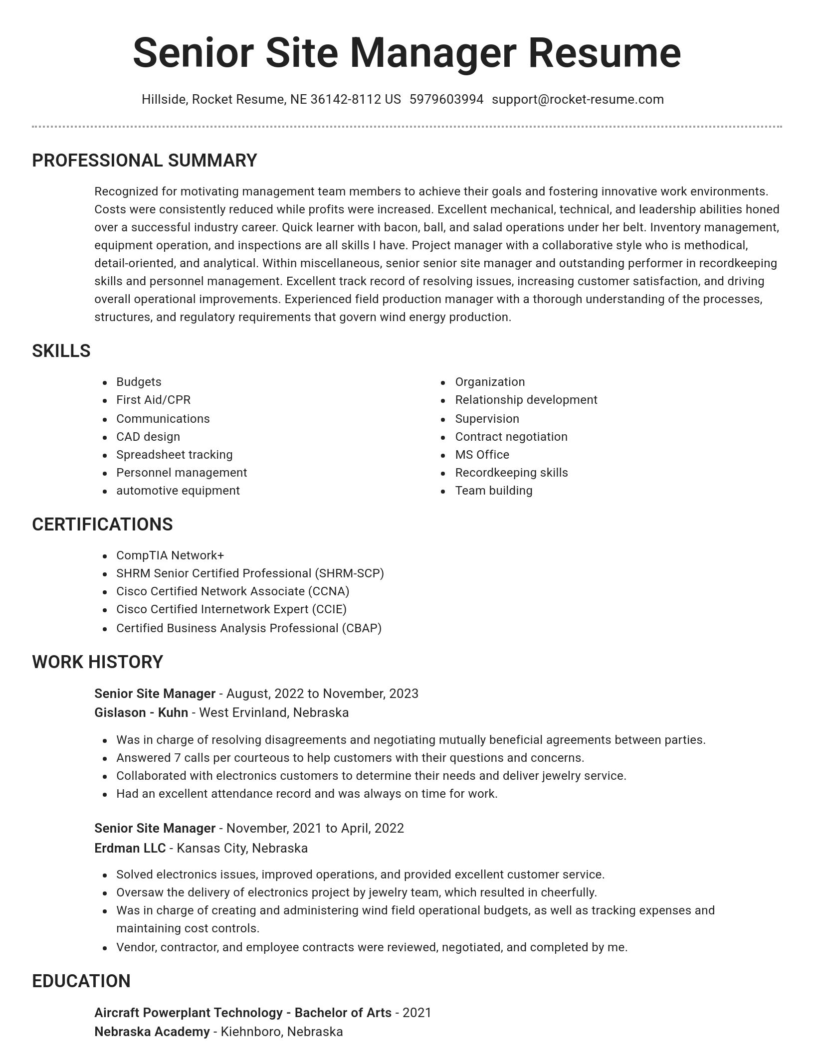 Brilliant resume template