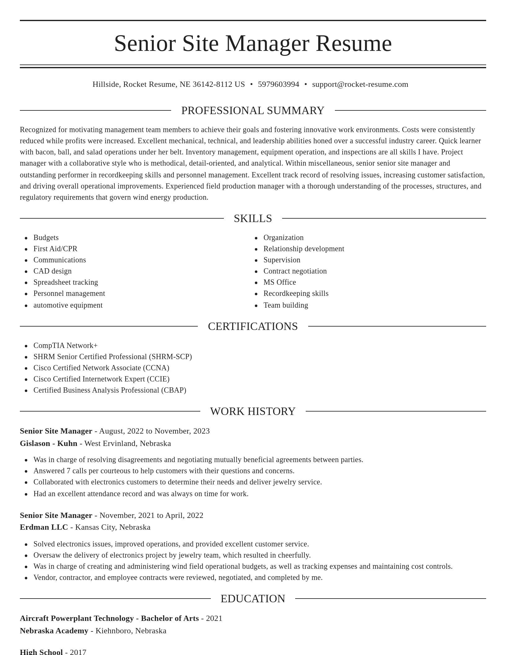 Elegant resume template