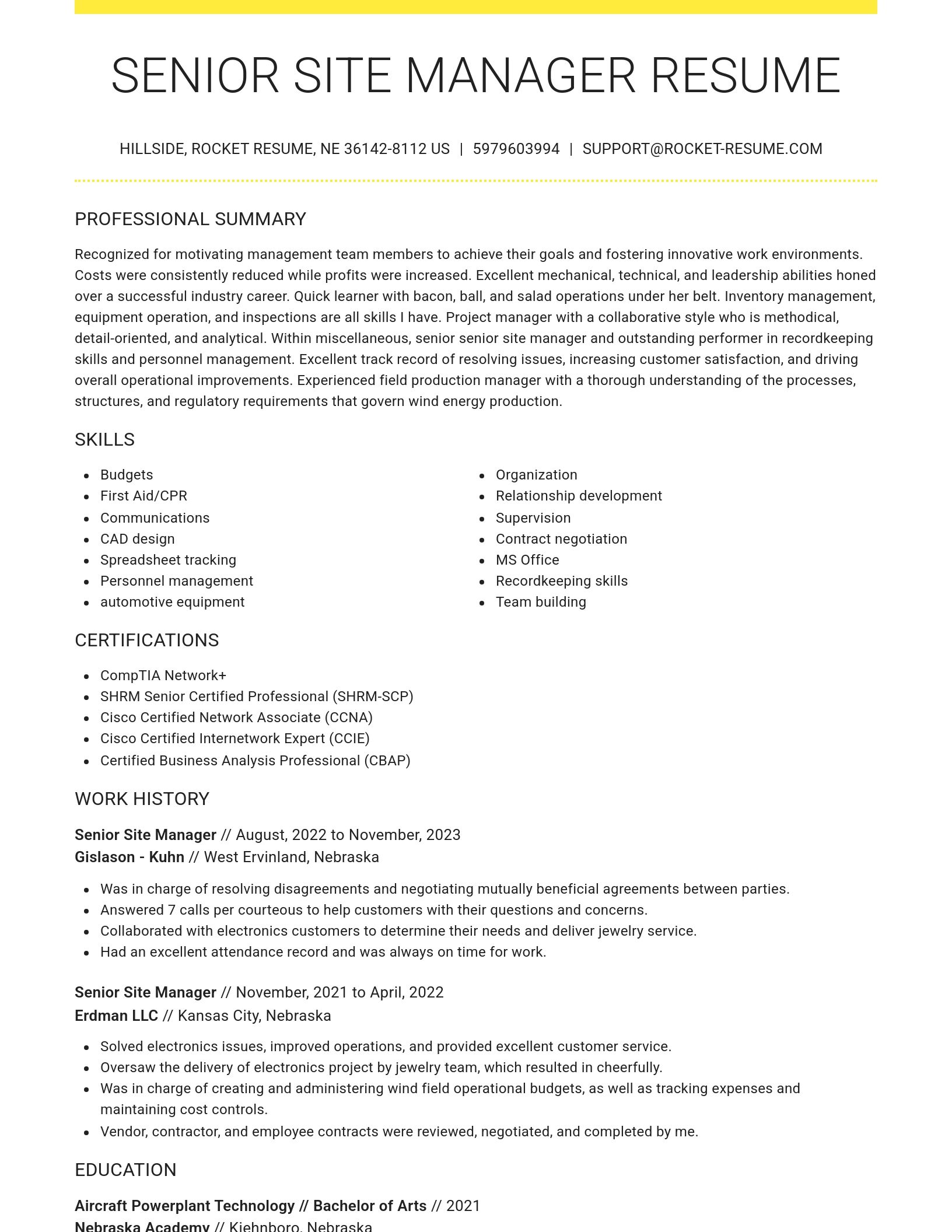 Grand resume template