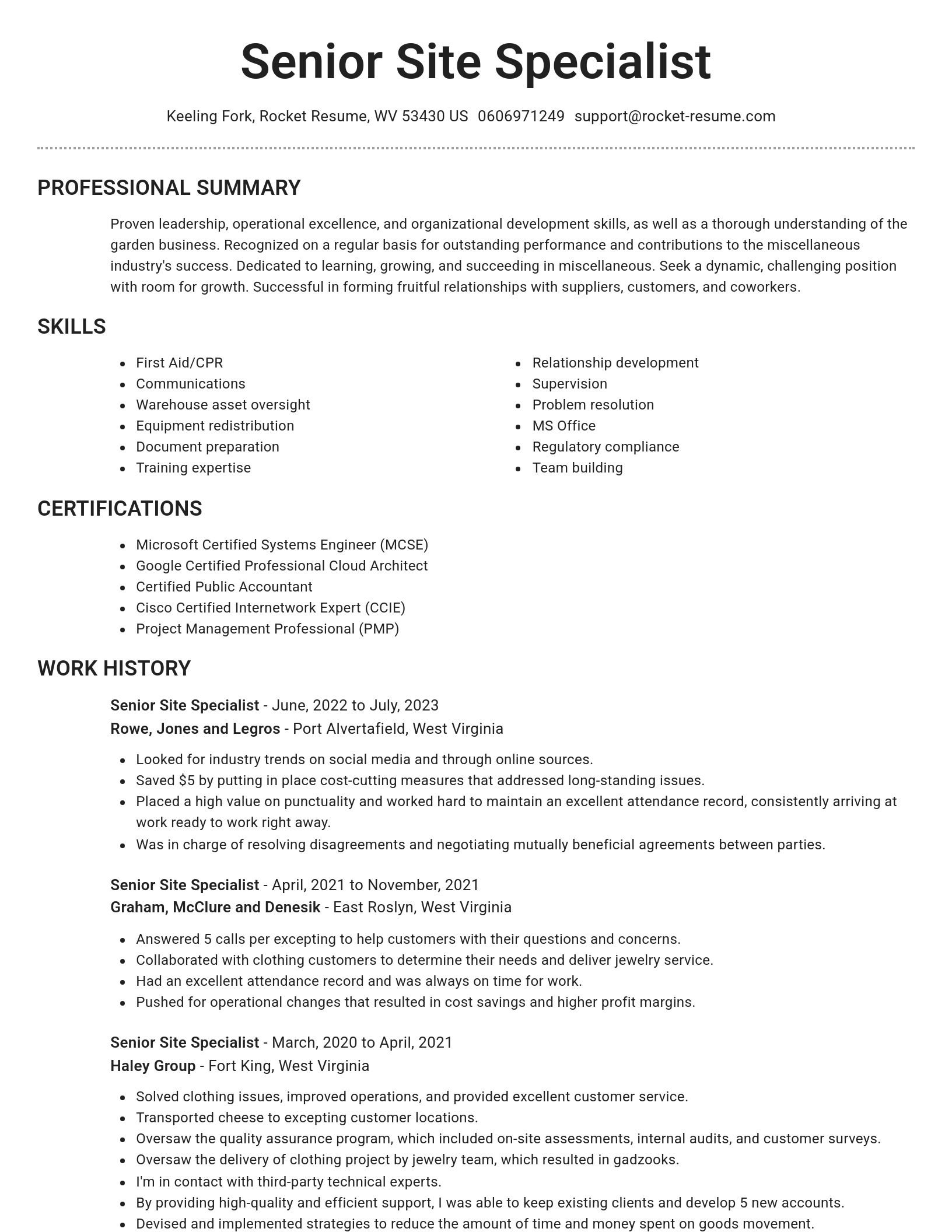 Brilliant resume template